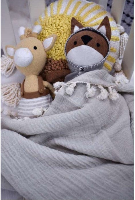 6-Layer Muslin Baby Blanket by Crane - Soft, Breathable & Lightweight for Swaddling, Nursing & Stroller Use