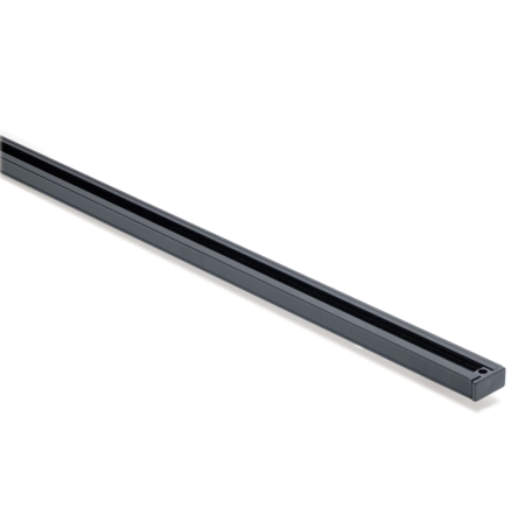 6 Ft. Track Rail Lighting System - Single Circuit Halo Black Finish for Modern Home & Commercial Spaces