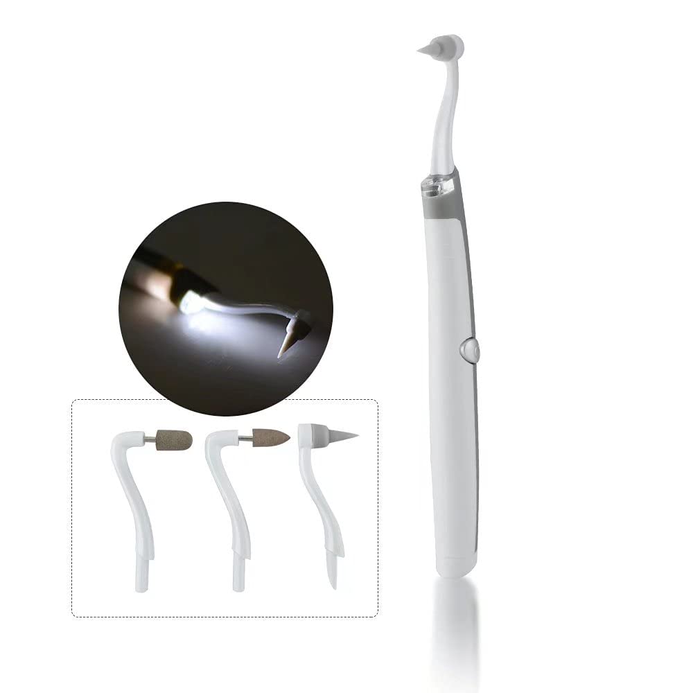 Multifunctional Oral Hygiene Care Tool - Plaque Remover & Teeth Whitening Kit with 3 Interchangeable Heads for Dental Cleaning, Stain Removal and Polishing | Perfect for Home Use, Travel & Professional Dental Care