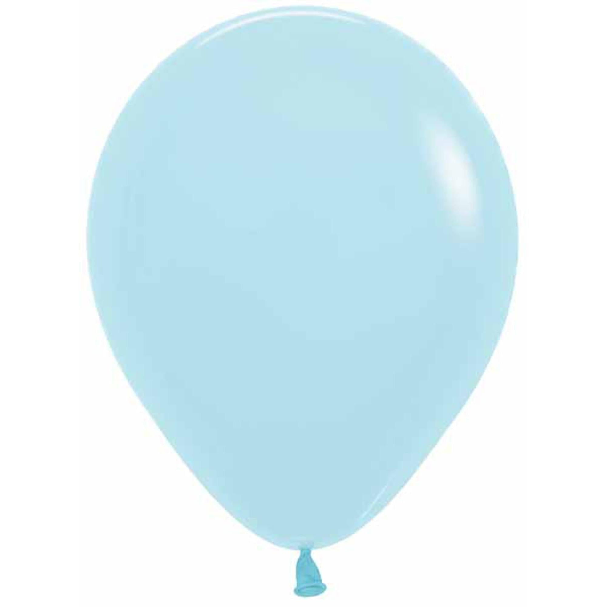 100 Pack Pastel Matte Blue Latex Balloons for Birthday Parties, Baby Showers & Wedding Decorations