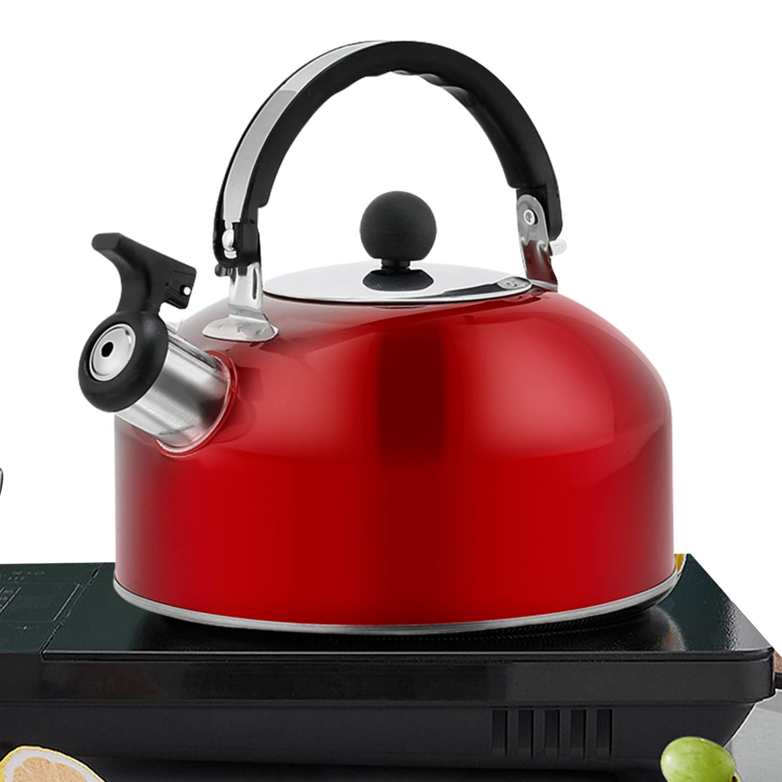 **Whistling Stovetop Tea Kettle - Durable & Lightweight Stainless Steel Water Kettle for Coffee, Tea & Hot Water - Perfect for Kitchen, Camping & Outdoor Use**