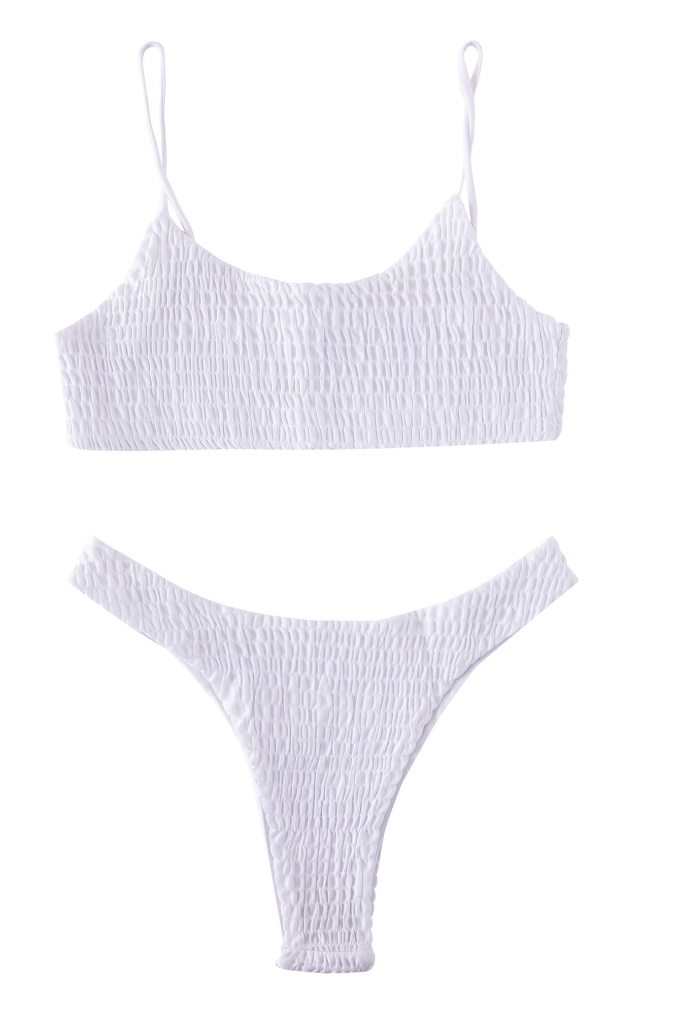 Women's Solid Color Two Piece Bikini Swimsuit - Sexy Summer Beachwear for Pool, Vacation & Tropical Getaways