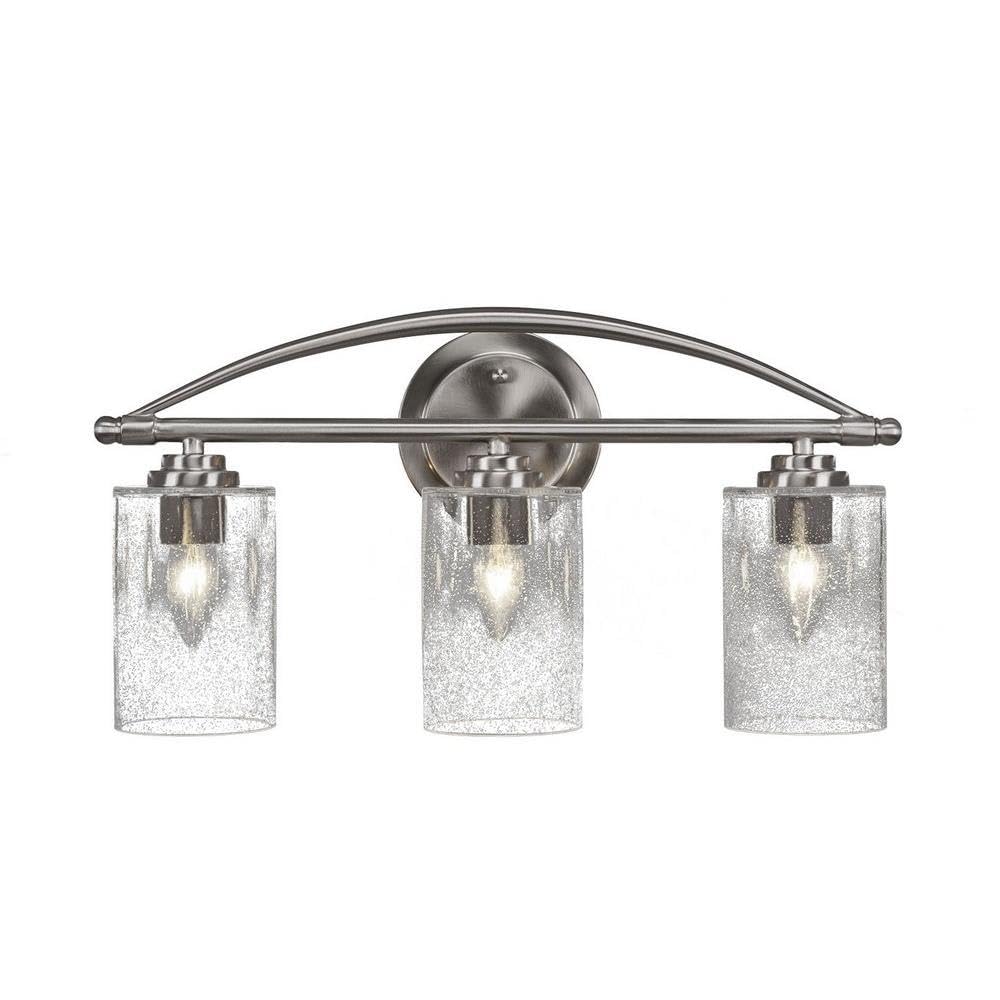 Toltec Lighting 2403-BN-300 Marquise 3-Light Bathroom Vanity Bar with 4