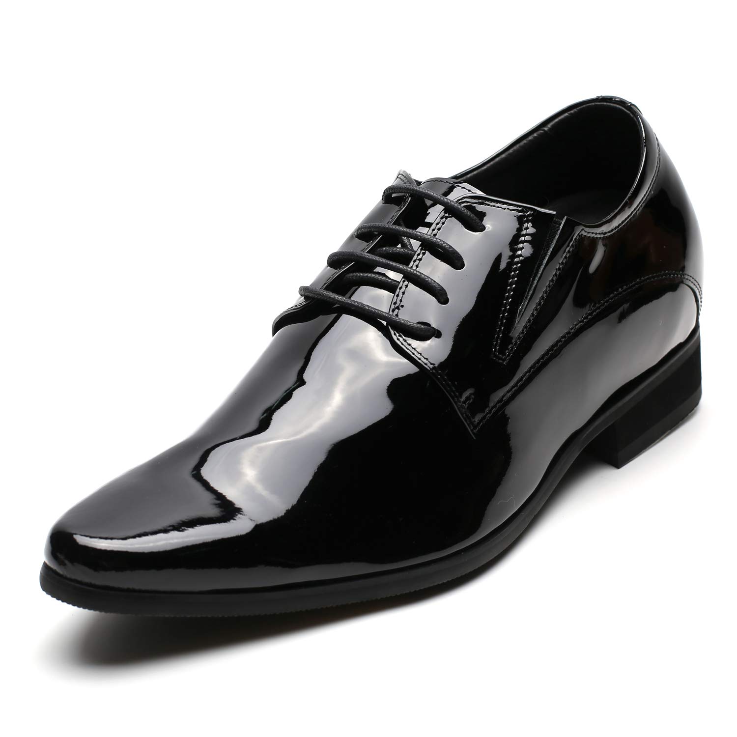 CHAMARIPA Men's Invisible Elevator Shoes – Lace-Up Leather Oxford Dress Shoes for Height Increase | Formal & Tuxedo Wear | Perfect for Business, Weddings & Special Occasions
