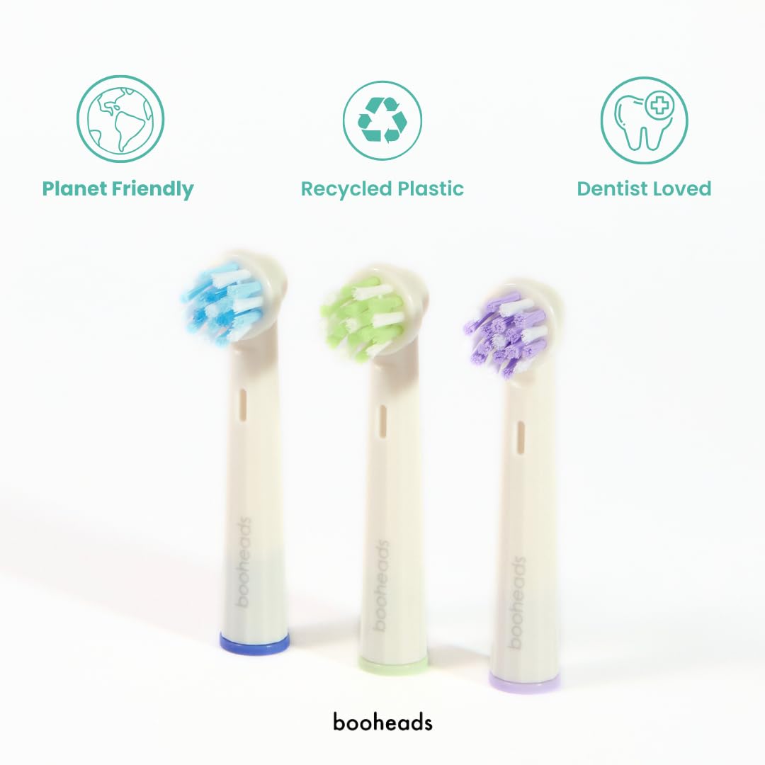 Oraboo Biodegradable Electric Toothbrush Replacement Heads for Oral-B - 3 Pack | Eco-Friendly, Recyclable & Zero Waste (Deep Clean, Multi-Angle) - Perfect for Travel, Home & Sustainable Oral Care Routine