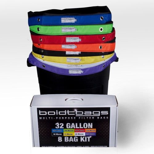 Boldtbags Classic Extraction Bags 32 Gallon 8 Bag Kit - Premium Herbal Extraction & Brewing Supplies for Home Brewing, Tea Making & Essential Oil Processing