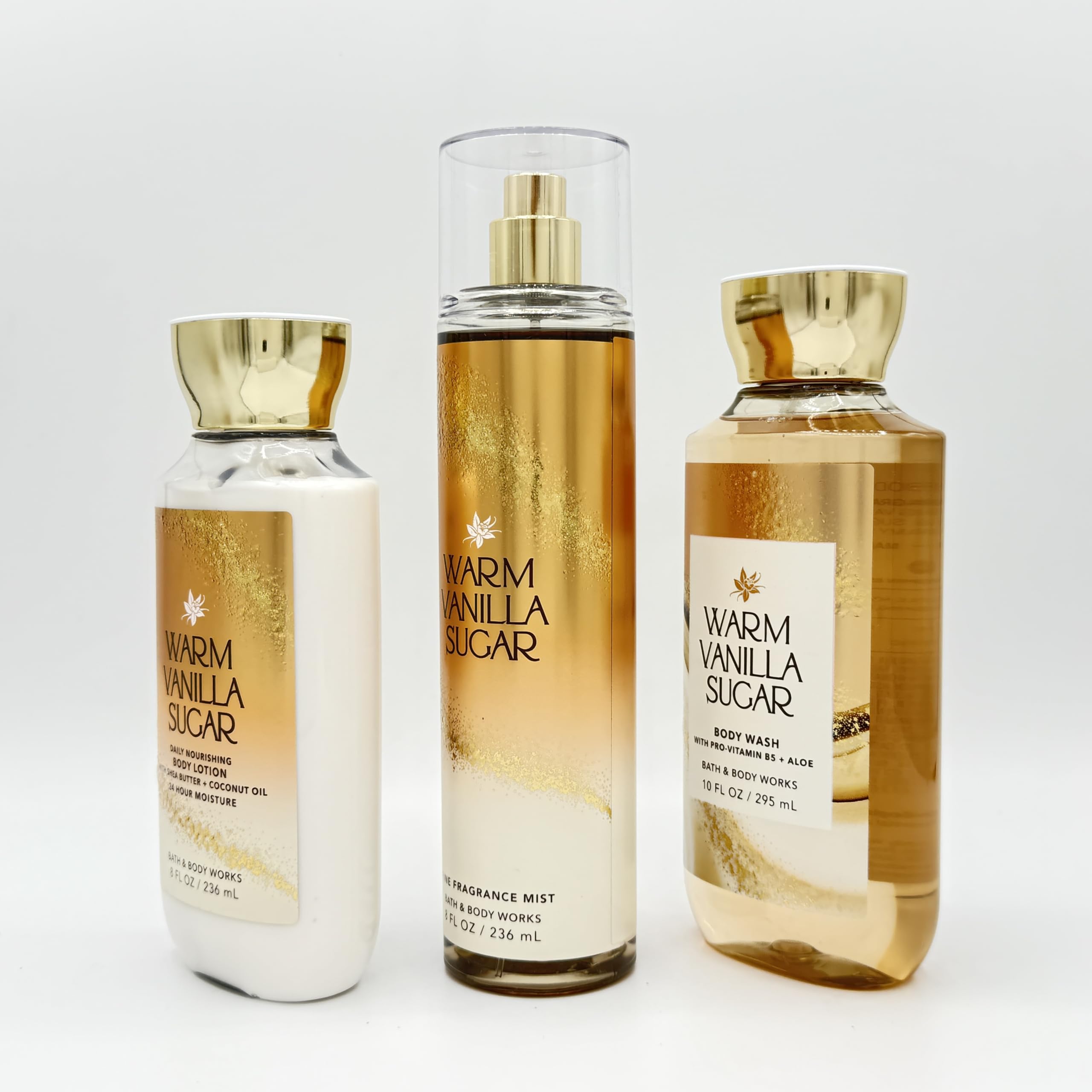 Warm Vanilla Sugar Bath & Body 3-Piece Gift Set - Nourishing Body Lotion, Fragrance Mist & Shower Gel for Soft Skin | Perfect for Self-Care, Gifts & Daily Pampering