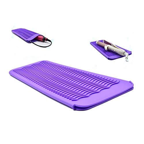 Heat Resistant Silicone Travel Pouch for Curling Iron, Hair Straightener & Flat Iron - 29x14x1cm Compact Storage for Hair Styling Tools | Perfect for Travel, Gym & Home Use