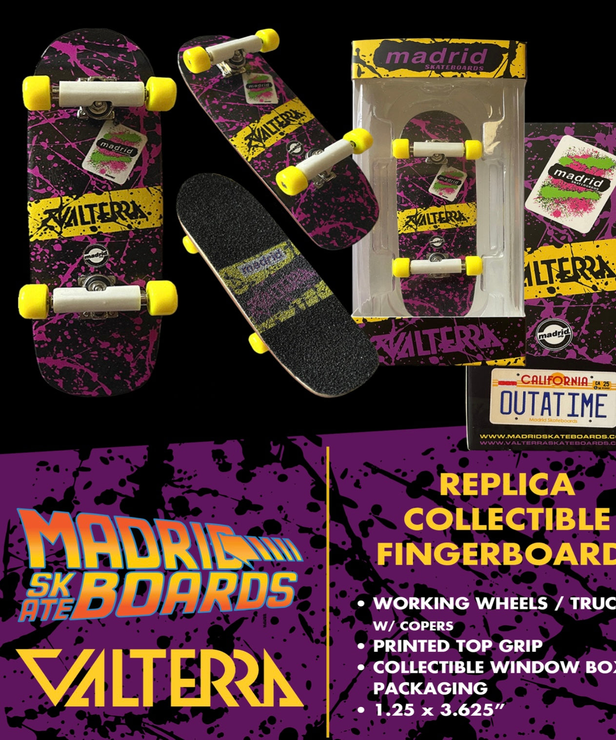Valterra Marty McFly Back to The Future Fingerboard - Pre Order Now | Collectible Tech Deck Skateboard | Perfect for Skateboard Enthusiasts & Movie Fans
