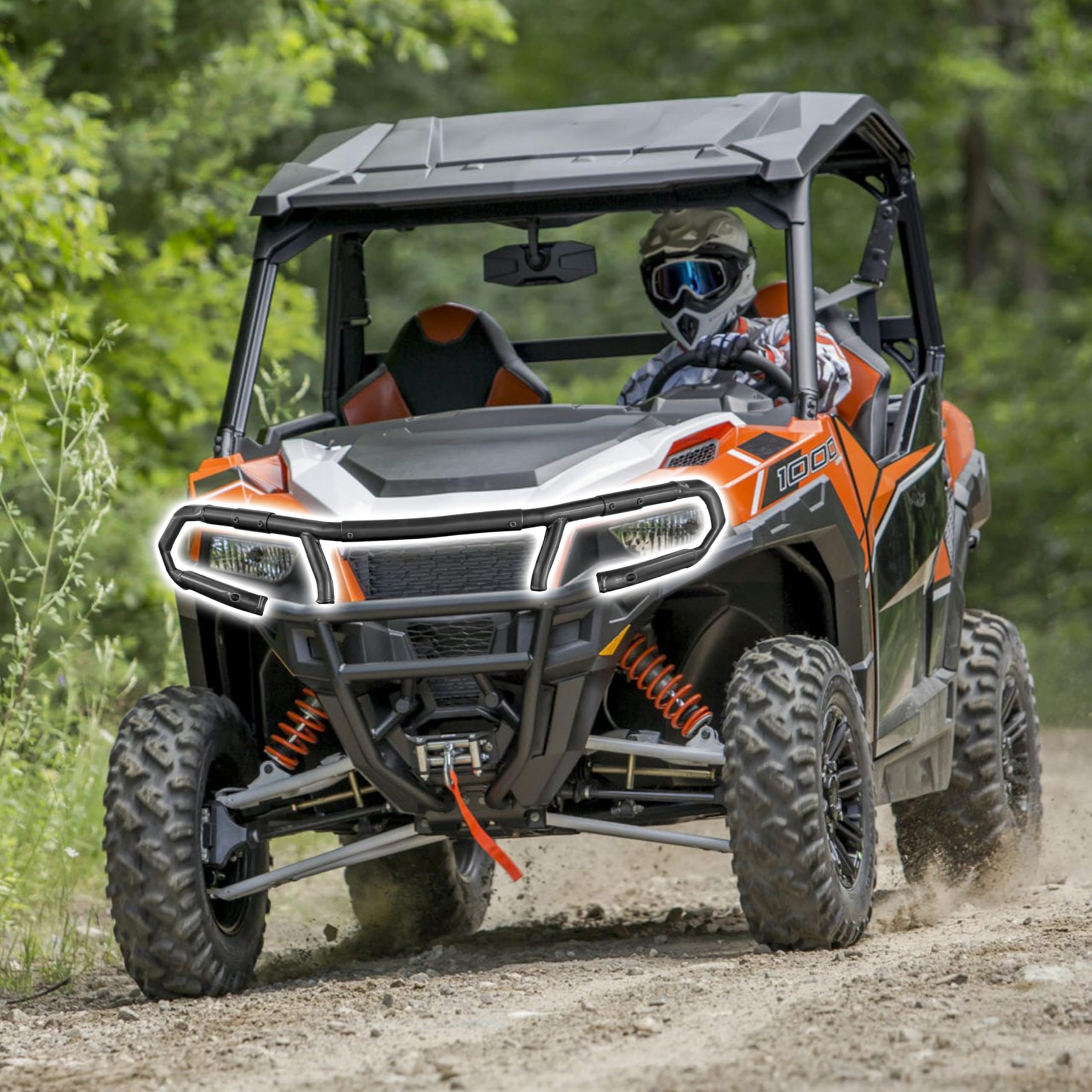 SAUTVS Heavy Duty Front Bumper & Brush Guard for Polaris General 1000 (2016-2025), General 4 1000 (2017-2025), General XP/XP 4 1000 (2020-2025) - Replacement Part #2881525 - Off-Road Protection & Style Upgrade for UTV Accessories