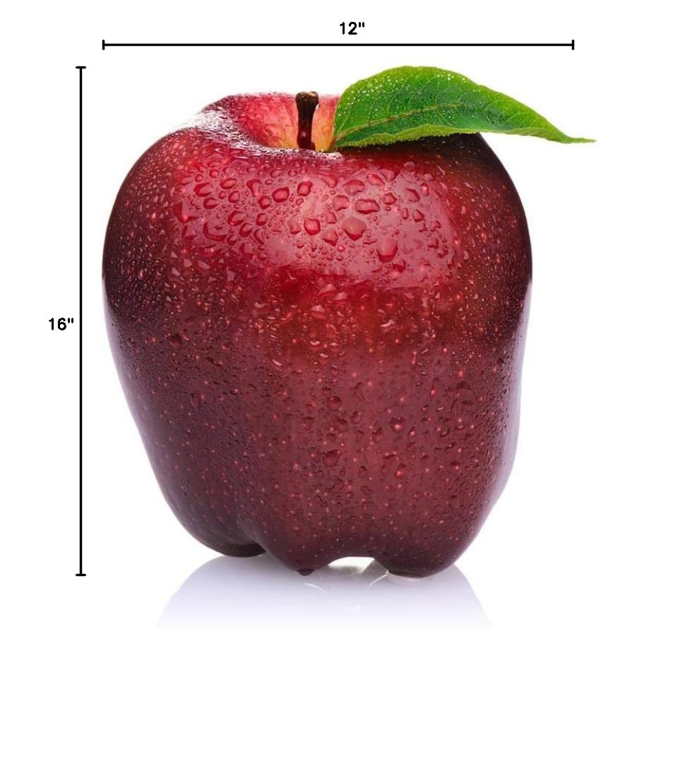 Premium Red Apple Fruit Kitchen Wall Art Print - Unframed Poster for Home Decor | Perfect for Dining Room, Kitchen & Farmhouse Style Interiors