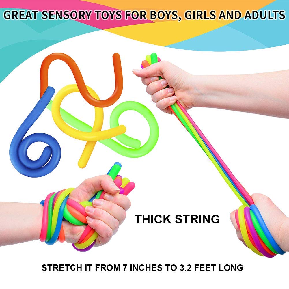 12Pcs Sensory Stress Relief Toys for Kids & Adults - Autism Fidget Toys, ADHD Anxiety Relief, Squeeze Ball, Flippy Chain, Soybean Stress Toys, Twisting Toys - Perfect for Classroom, Office & Travel