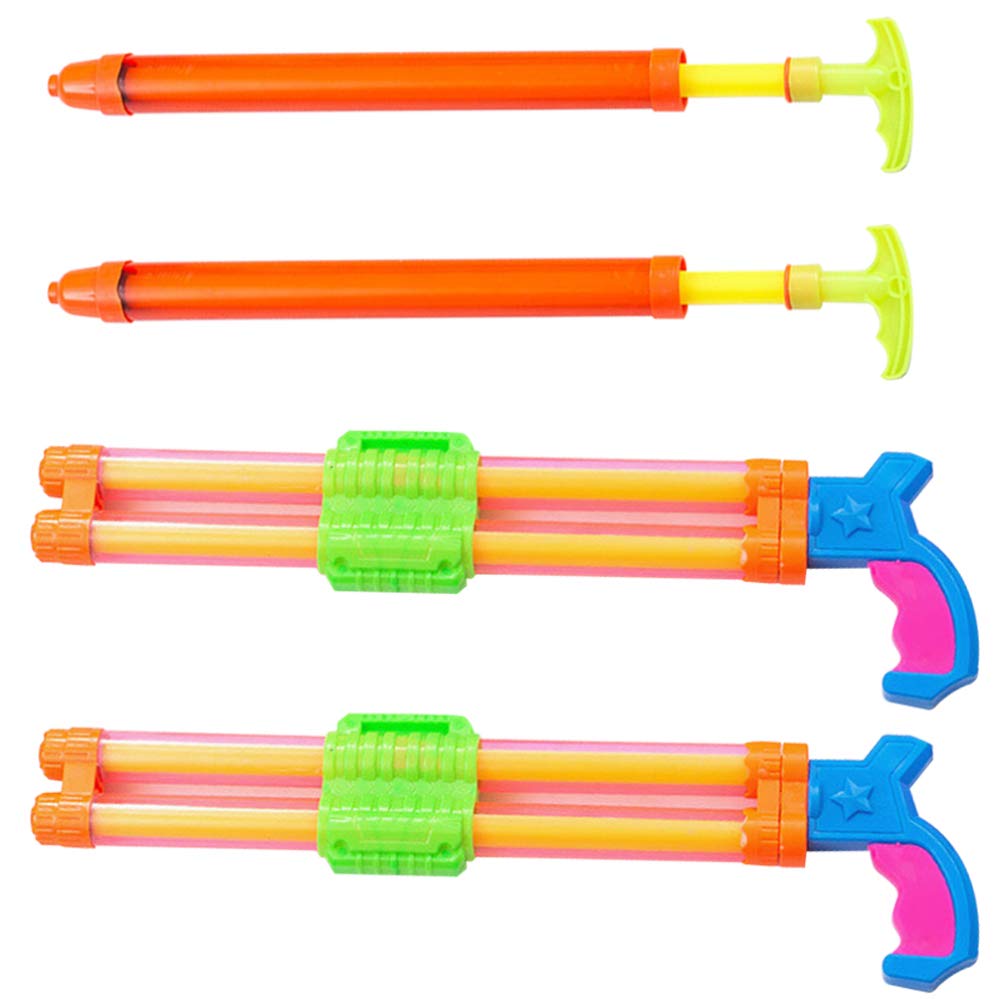 KESYOO 4pcs Pull-Type Water Shooter Toy for Summer Fun - Perfect for Beach, Pool, and Outdoor Water Play