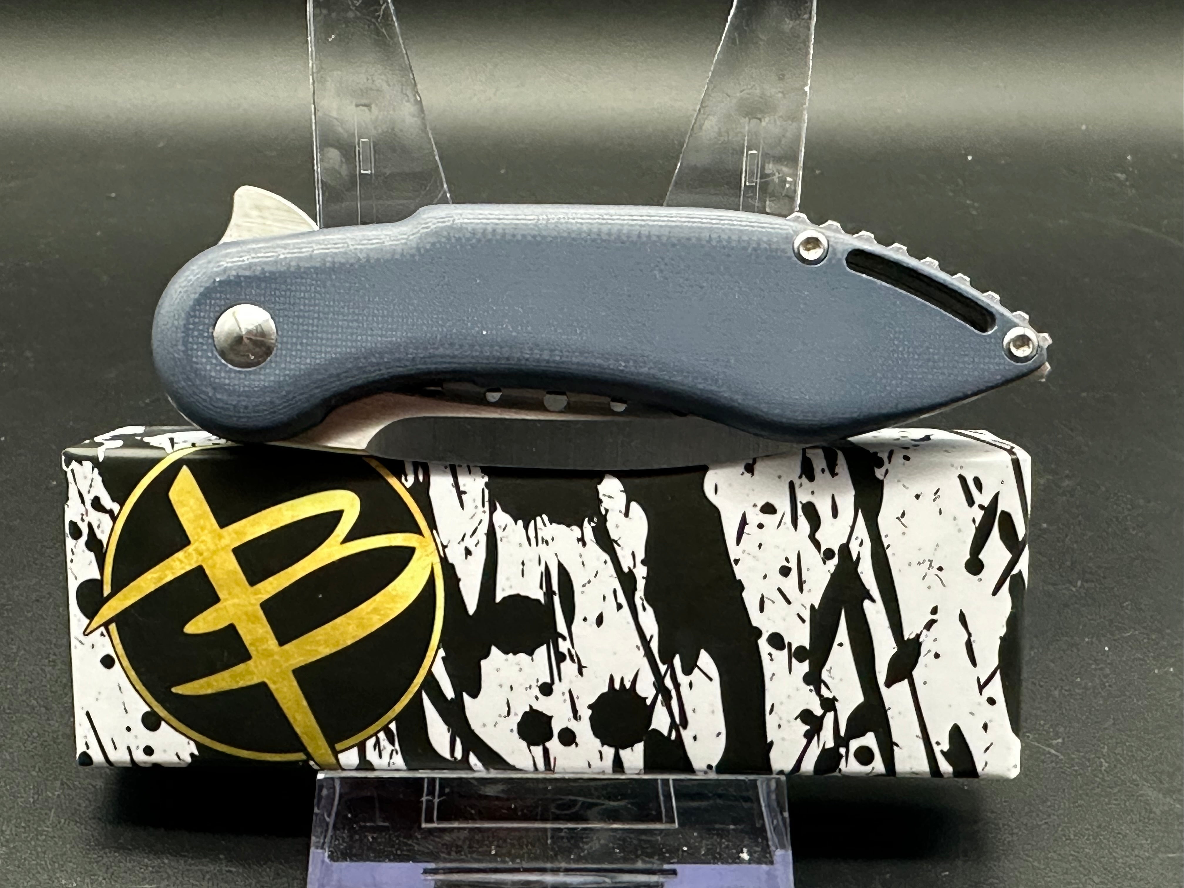 Begg Knives Mini Glimpse Folding Pocket Knife - Blue G10 Handle, 3
