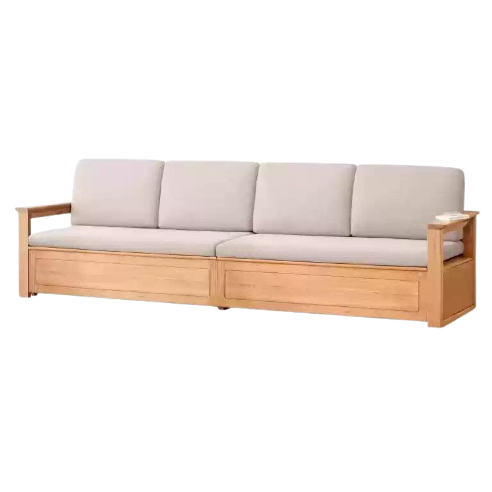 Solid Oak Wood Storage Box for Sofa - Organize Living Room, Bedroom, or Office with Stylish Wooden Storage Solution