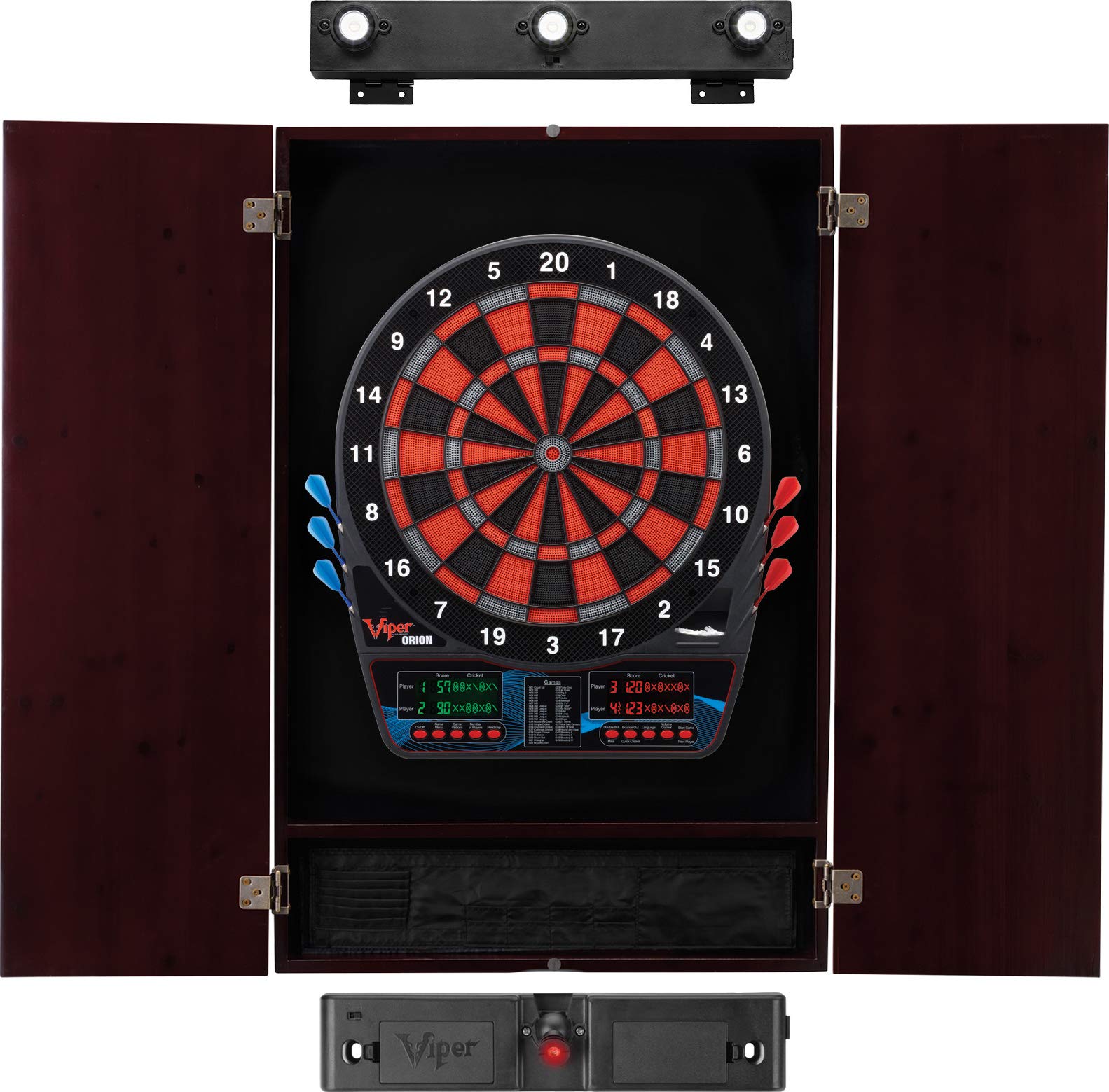 Viper Orion Electronic Dartboard with LED Display - Professional Soft Tip Dart Board for Home & Bar Games | Perfect for Parties, Game Rooms & Sports Enthusiasts    Metropolitan Cinnamon Cabinet - Stylish Wooden Storage Cabinet with Spice Rack | Ideal for Kitchen, Dining Room & Home Organization