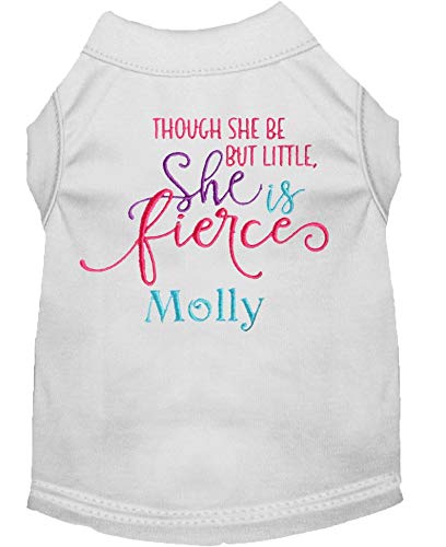 Little and Fierce Personalized Dog Shirt - Custom Small Dog Clothes for Puppies & Female Dogs | Perfect for Birthdays, Photo Shoots & Daily Walks