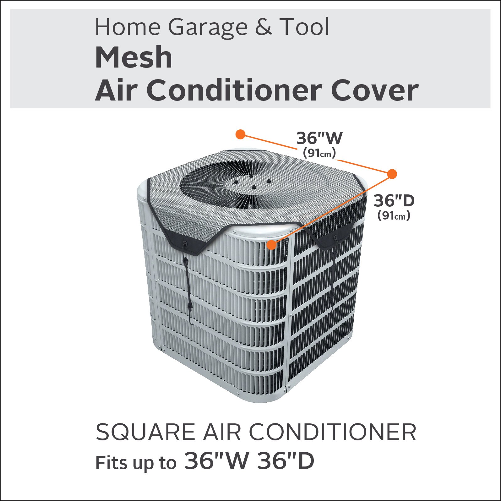 Classic Accessories Mesh Air Conditioner Cover - Durable Outdoor AC Unit Protector for All Seasons | Weatherproof & Breathable Design | Perfect for Home, Patio, and RV Use