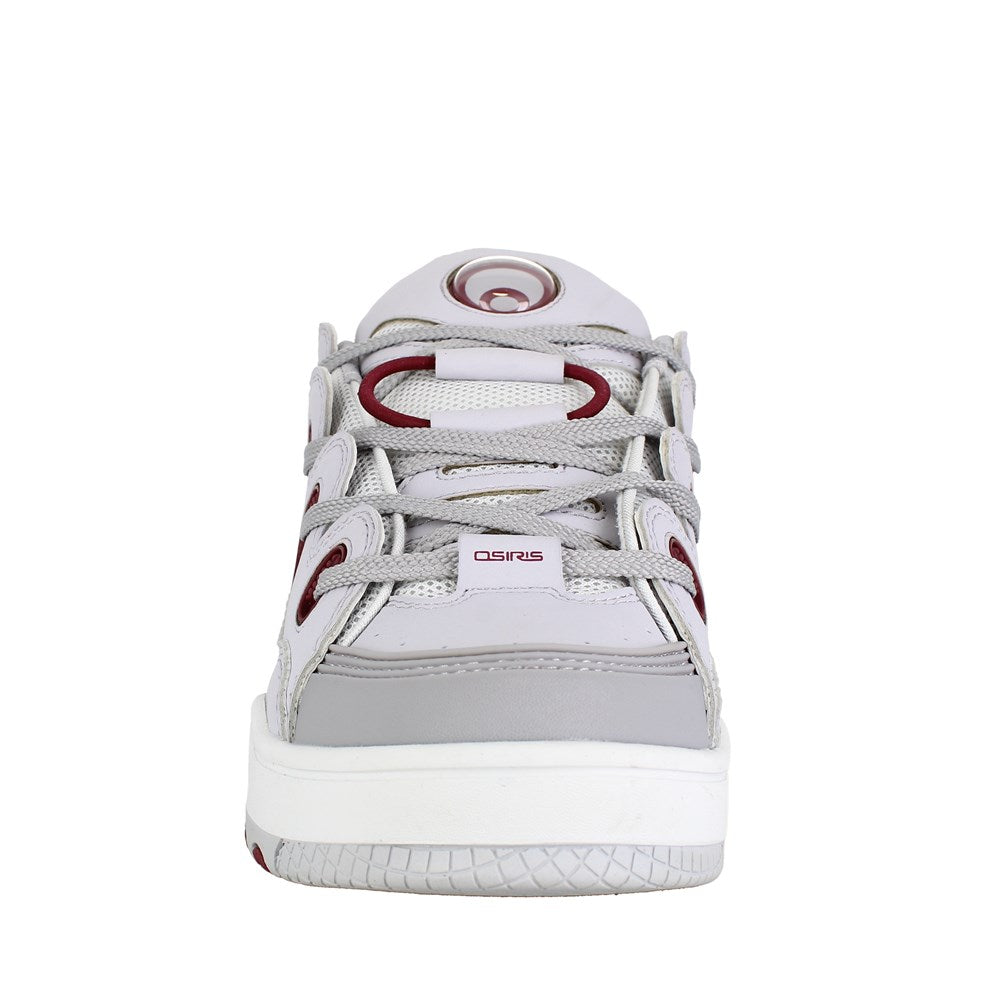 Osiris D3 OG Skate Shoes for Men - Grey/Grey/Maroon | High-Performance Sneakers for Skateboarding & Streetwear Fashion