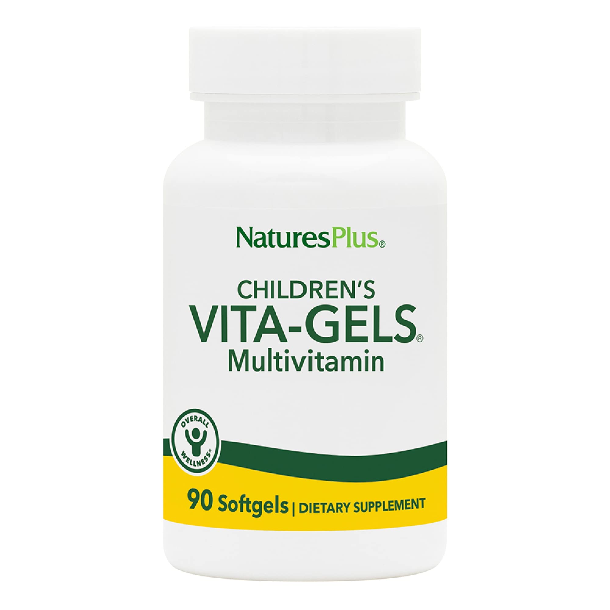 Natures Plus Children's Vita-Gels Multivitamin - 90 Easy-Swallow Softgels with Natural Orange Flavor | Kids Vitamin & Mineral Supplement for Immune Support & Energy | Gluten-Free, Non-GMO | Perfect for School, Sports & Daily Nutrition