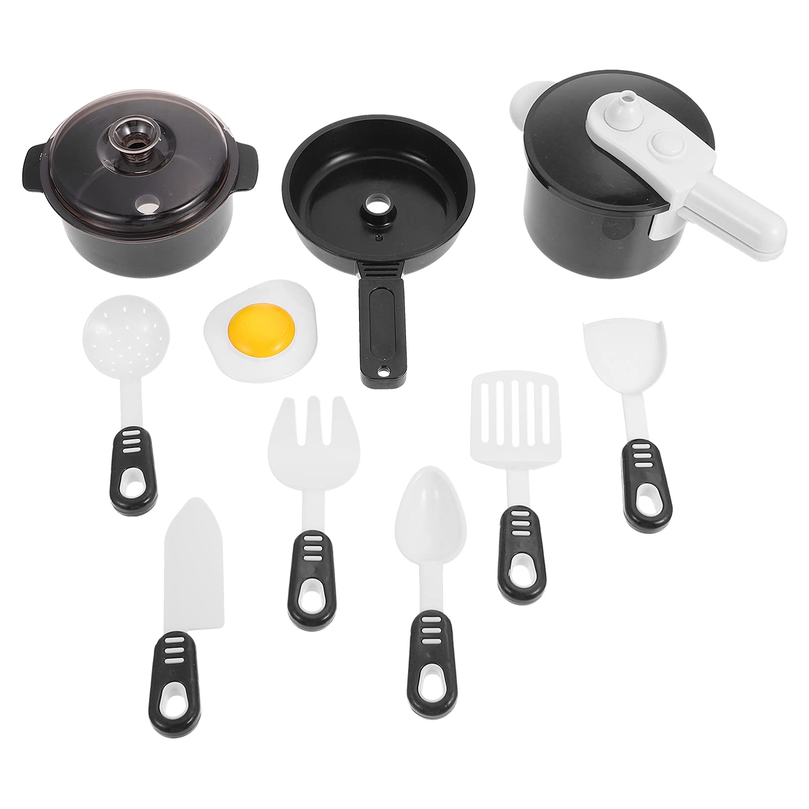 **Kids Pretend Play Kitchen Set - 1 Set Simulated Cooking Toy with Realistic Appliances, Chef Cookware & Role Play Accessories for Learning & Fun (Black) - Perfect for Imaginative Play, Birthday Gifts & Preschool Learning**