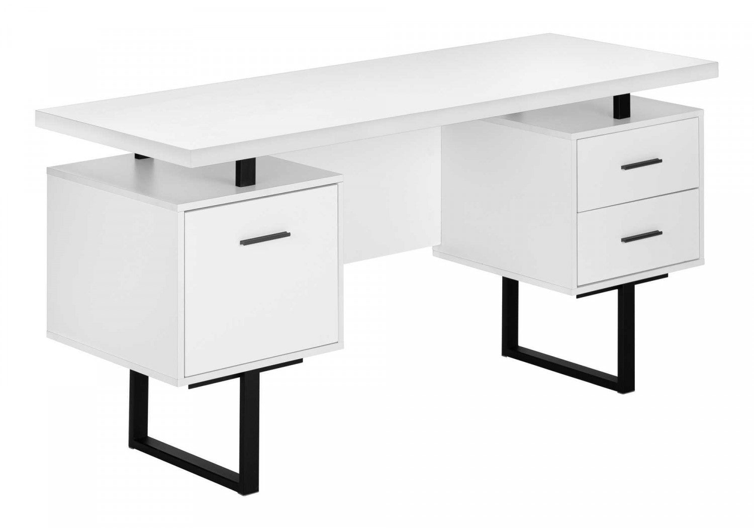 Loura White Modern Office Desk - Stylish & Functional Home Office Furniture for Work & Study
