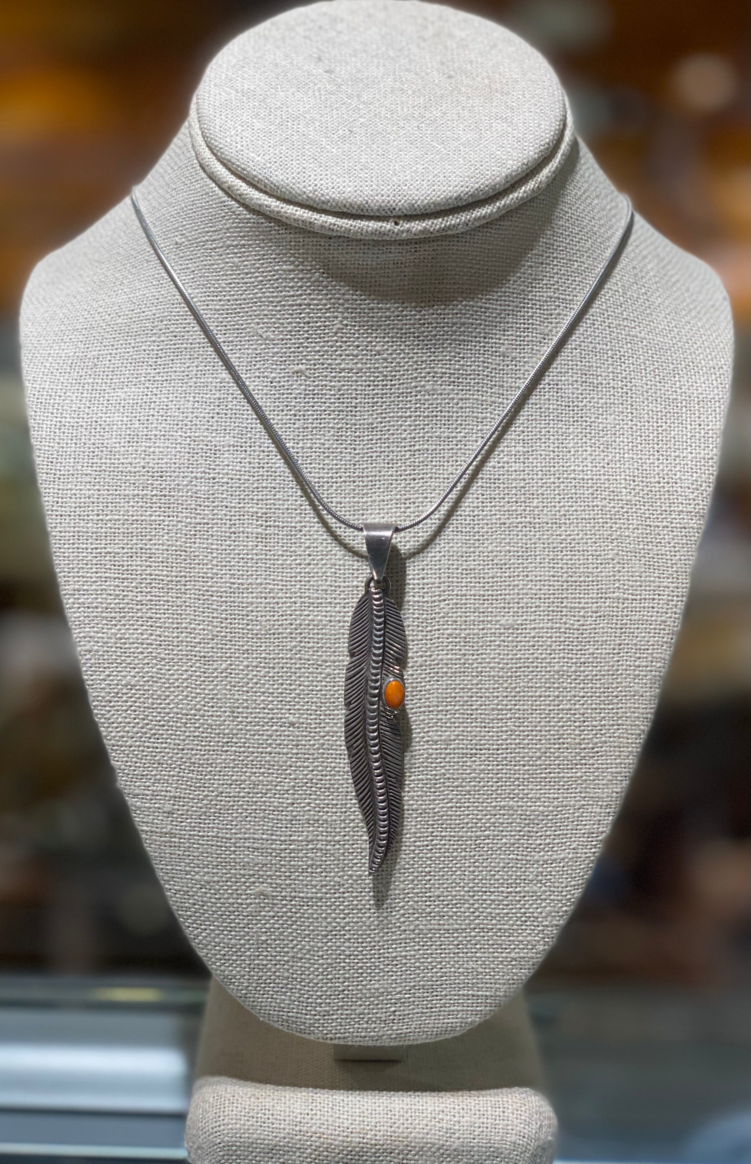 Feather Spiny Pendant Necklace - Boho Tribal Jewelry for Women - Perfect for Festivals, Parties & Everyday Wear
