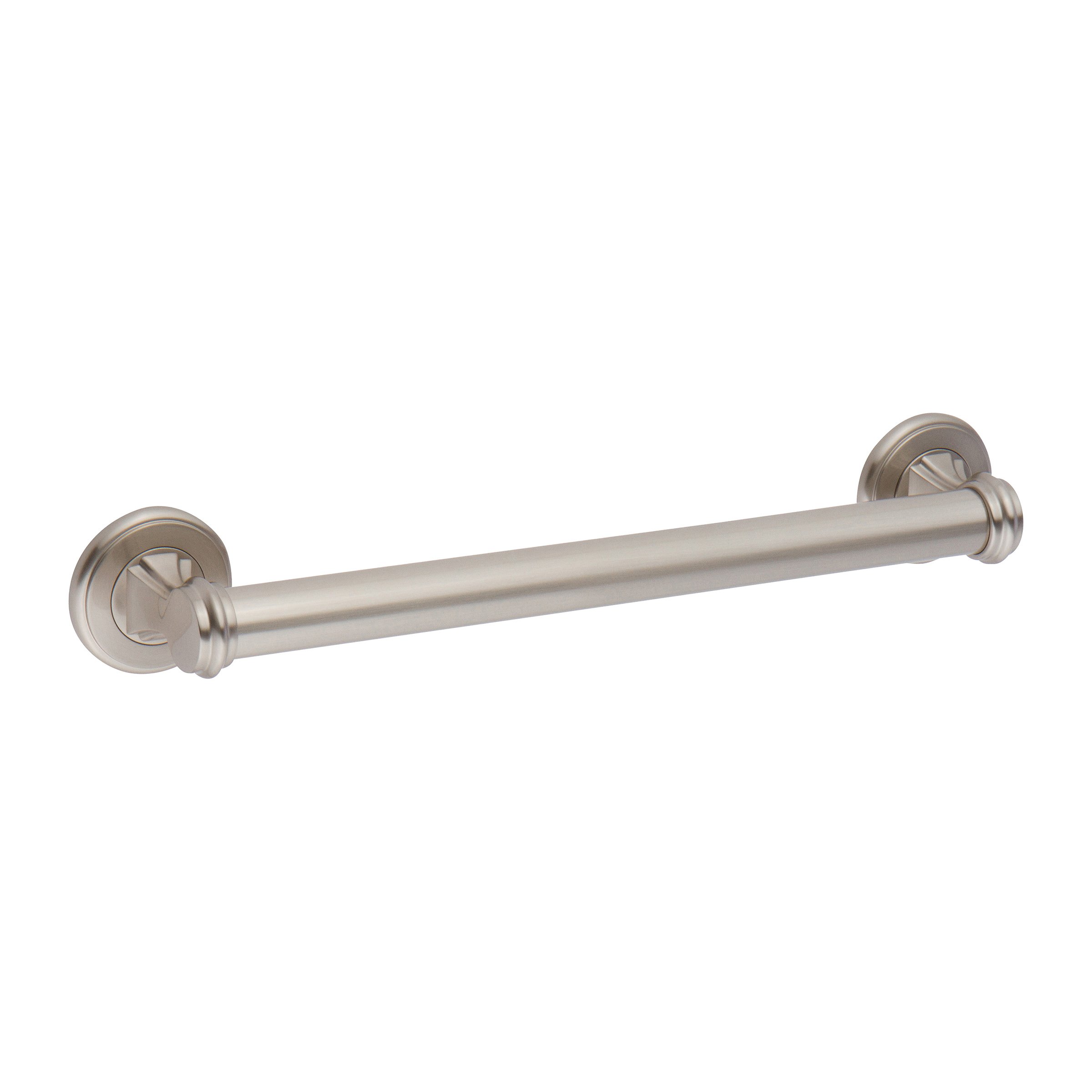 18-Inch Solid Brass Ginger Grab Bar for Bathroom - Satin Nickel Safety Bathtub & Shower Handle for Seniors - Ideal for Elderly Bathroom Safety & Mobility Assistance