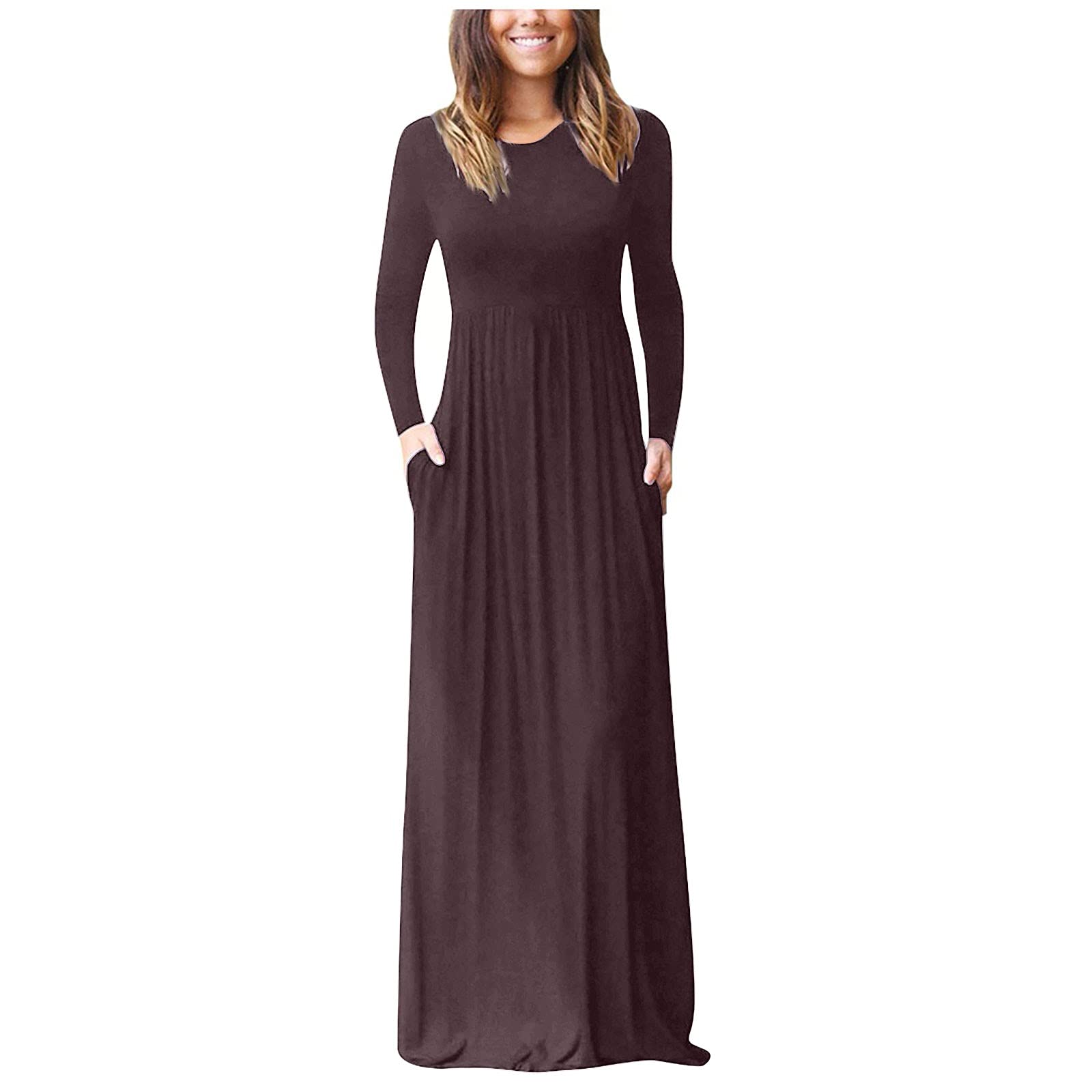ZEFOTIM Women's Maxi Sweater Dress - Gothic Off Shoulder Sexy Maternity Dress for Casual, Party & Date Night Outfits