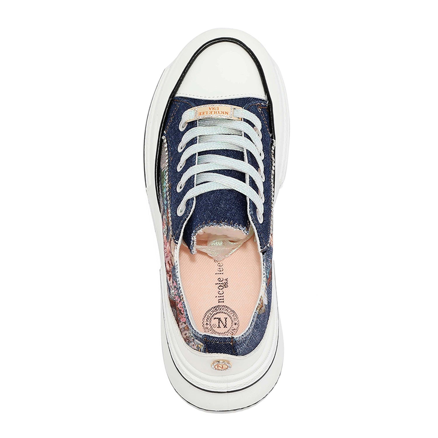 Sparkling Rhinestone Platform Sneakers for Women - Fashion High Top Shoes for Parties, Weddings & Night Out