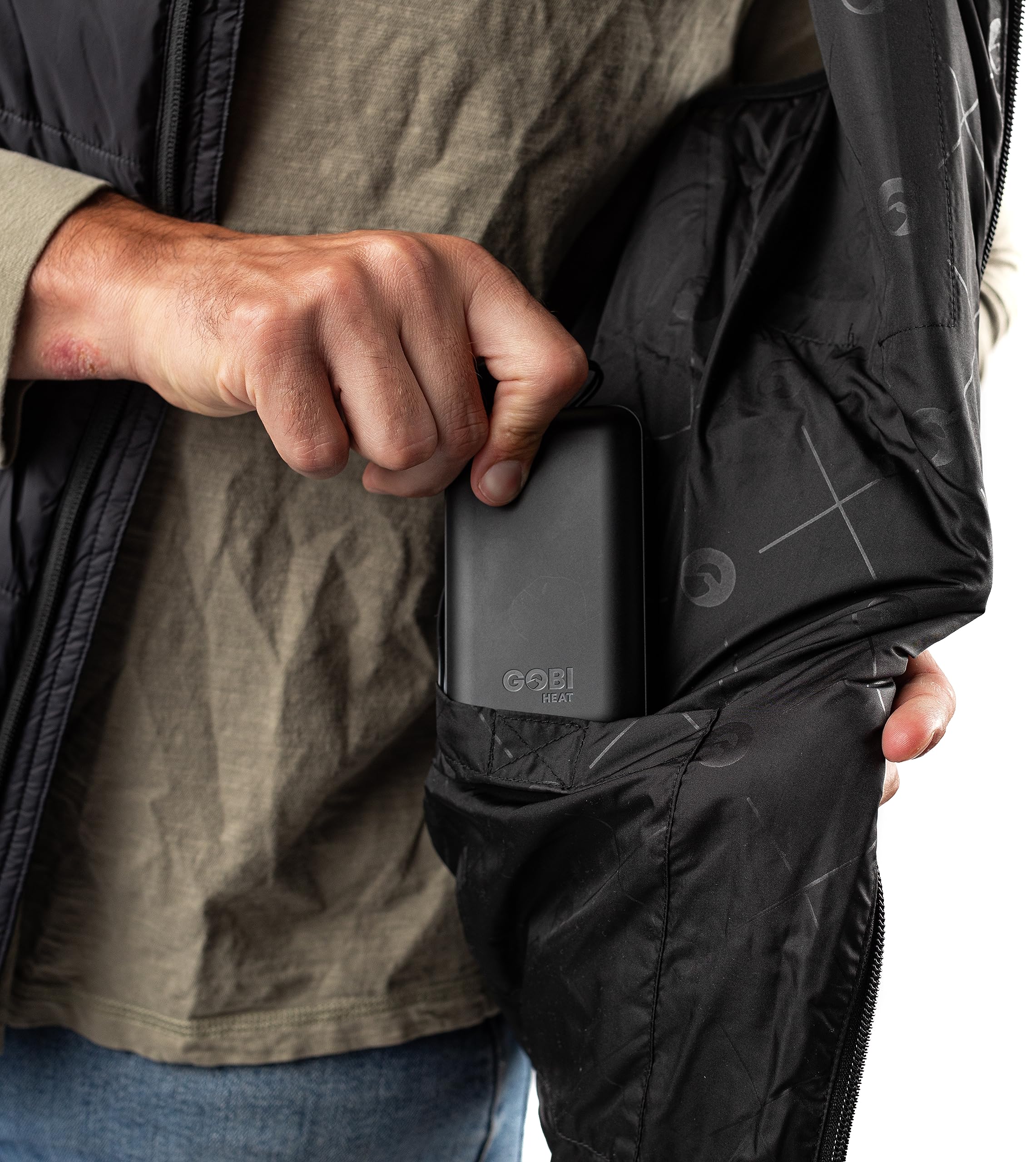 Element Men's Heated Vest with 10-Hour Battery Life - 3 Adjustable Heat Settings (Includes Battery & Charger) - Onyx Black - Perfect for Winter Outdoor Activities, Camping & Hiking