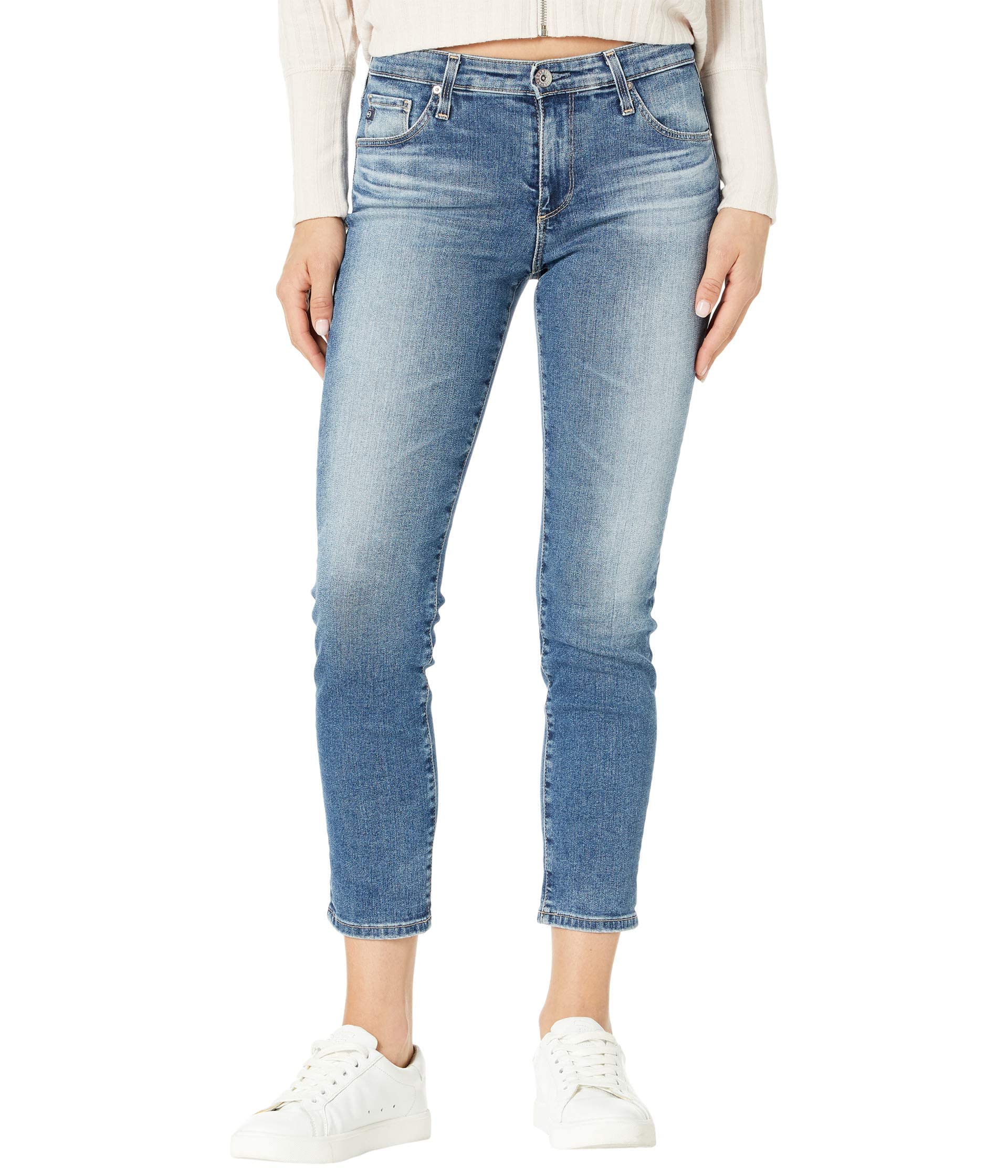 AG Adriano Goldschmied Women's Prima Cropped Jeans - High Waist Skinny Denim Pants for Casual & Night Out | Perfect for Date Night, Office Wear & Weekend Outfits