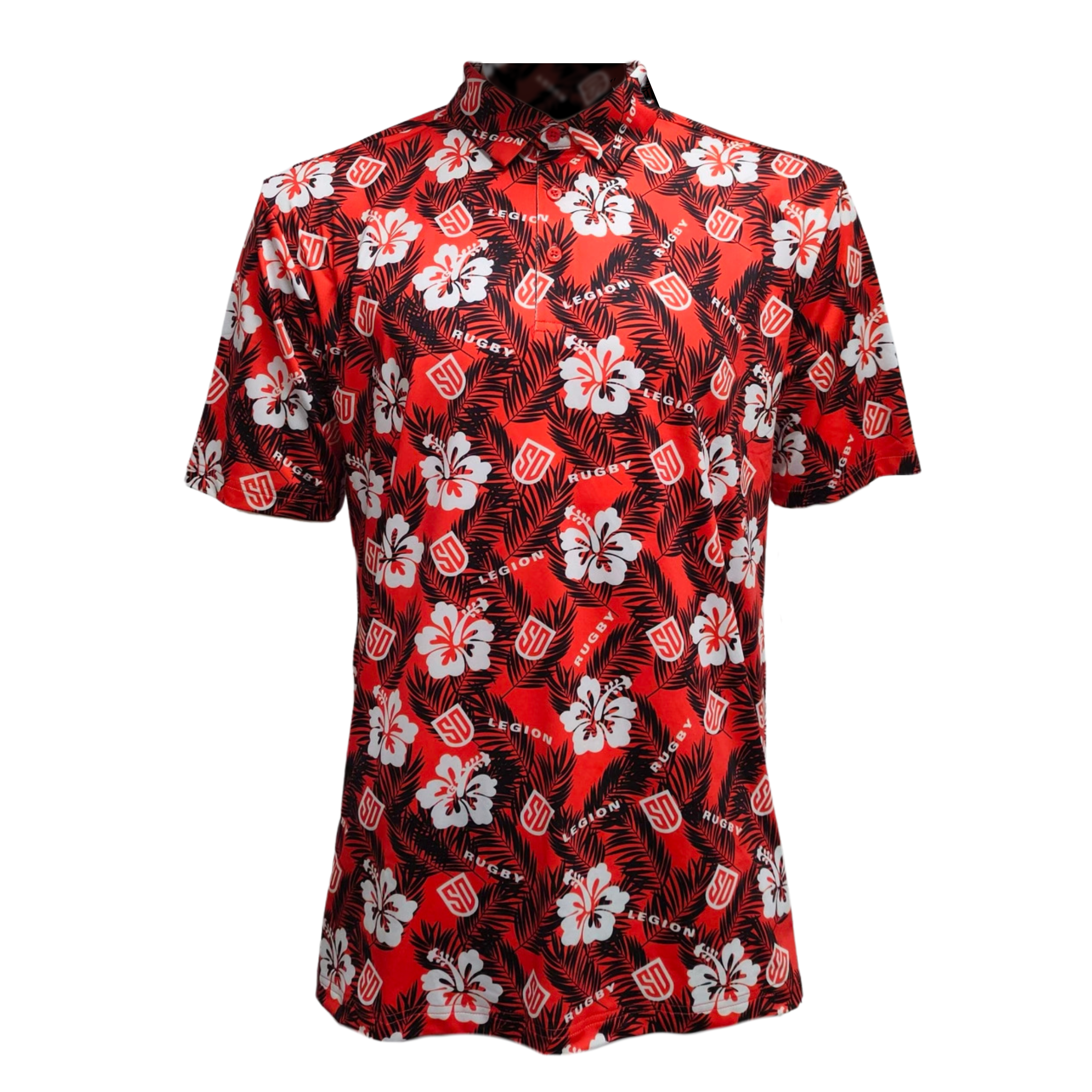 SD Legion Aloha Polo Shirt for Men - Breathable Quick-Dry Hawaiian Style Casual Wear - Perfect for Beach, Vacation, and Summer Outings