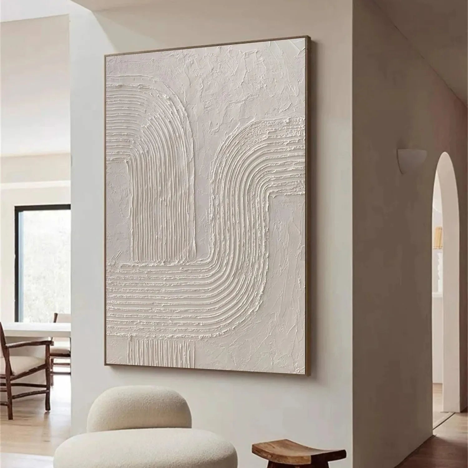 Beige & Brown Abstract Art Print #BB110 - Modern Wall Decor for Living Room, Bedroom & Office