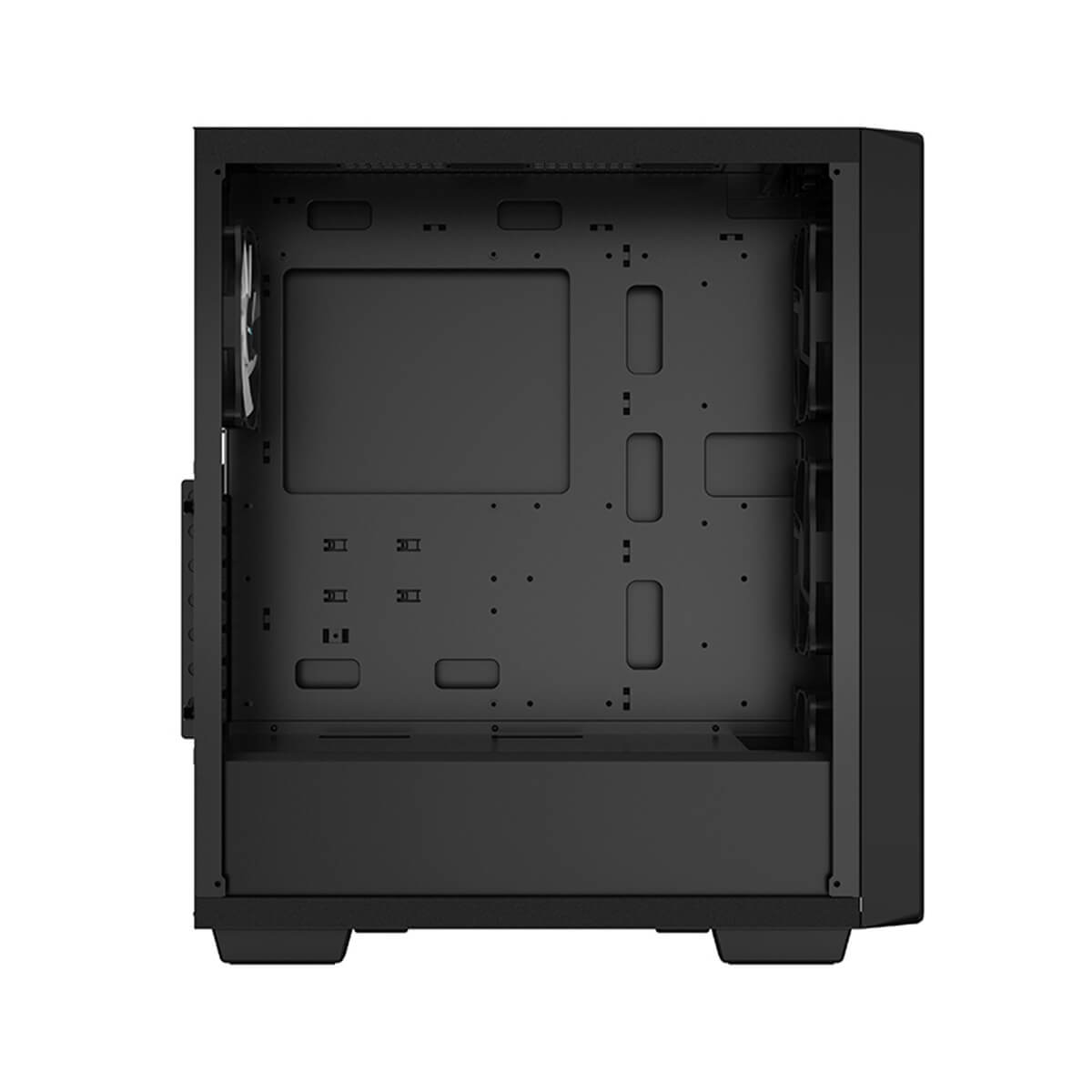 Deepcool CC560 V2 Mid Tower Computer Case with Tempered Glass Side Panel - Black | High Airflow PC Gaming Case for Home & Office Use