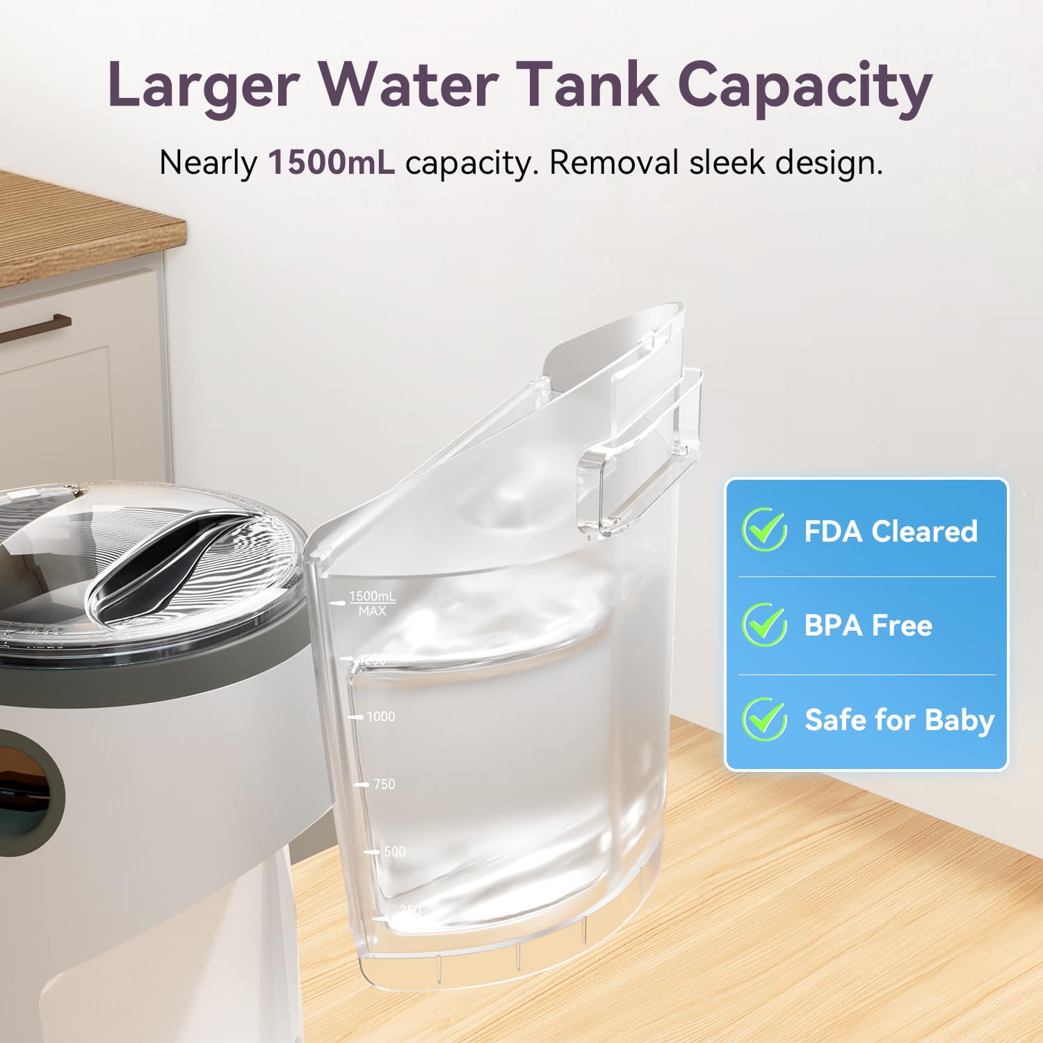 Comfyer Instant Formula Maker - Automatic Baby Formula Dispenser Machine with Precise Temperature Control, Customizable Settings for All Bottle & Formula Brands (White) - Perfect for Busy Parents, Night Feedings & On-the-Go Use