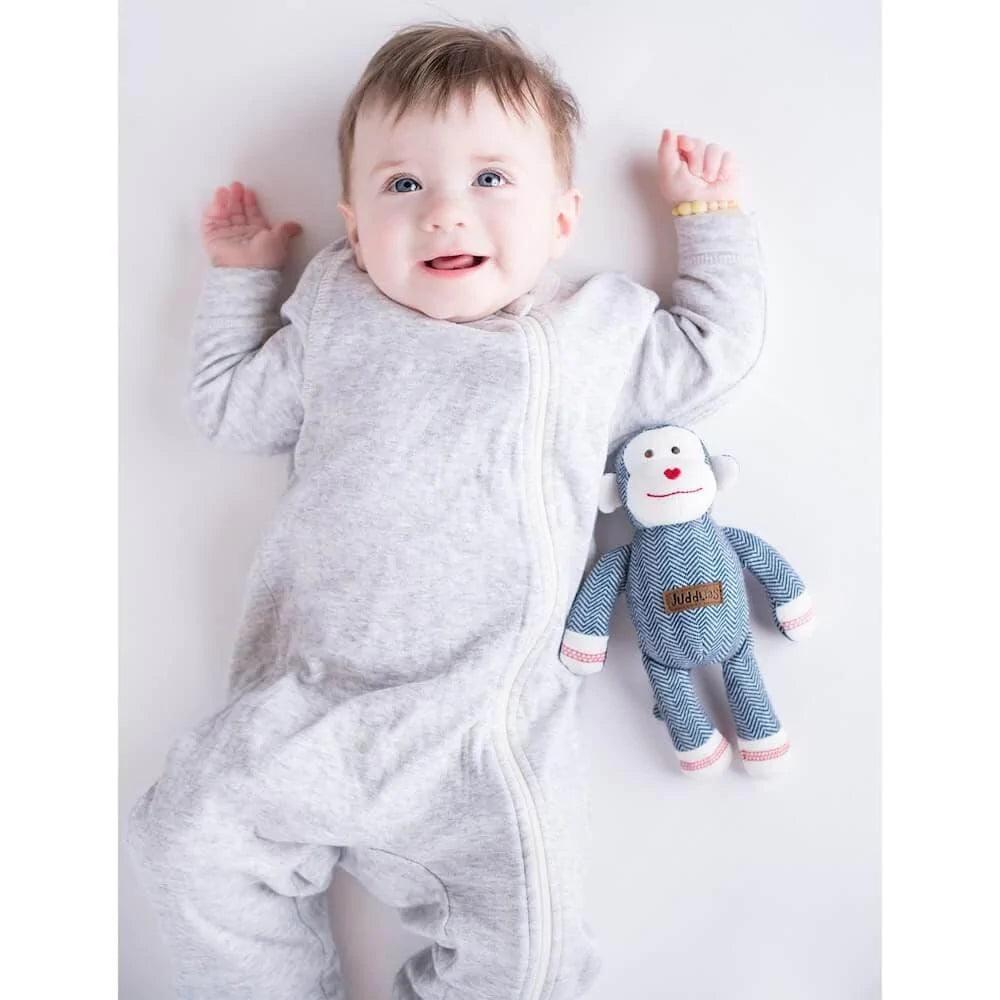 Juddlies Designs Grey Fleck Sleeper - Cozy and Stylish Baby Sleepwear for Newborns & Infants | Perfect for Nursery, Bedtime, and Lounging