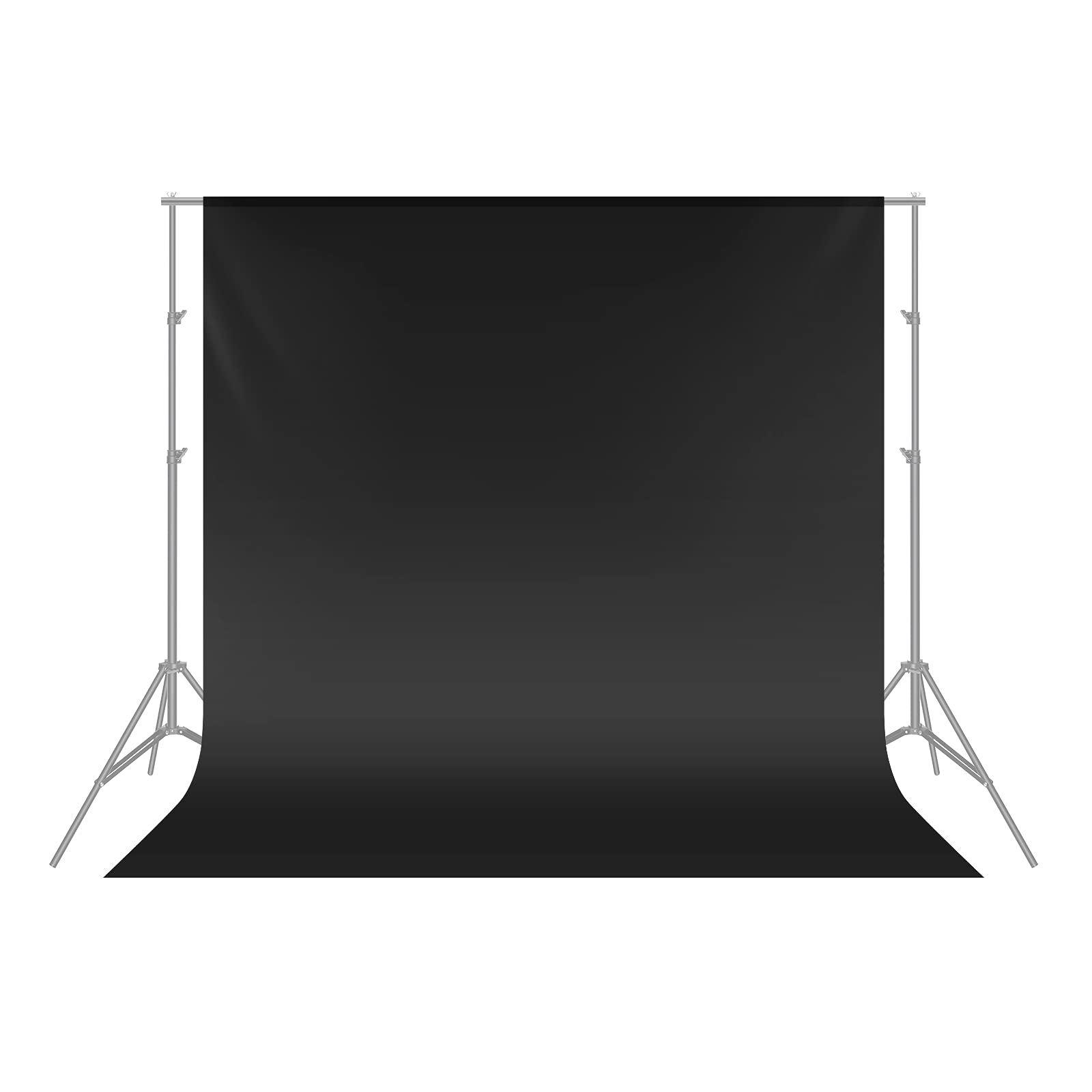 Neewer 6x9FT (1.8x2.8M) Professional Photography Muslin Backdrop - Durable Collapsible Studio Background for Photo, Video & TV Production - Black - Perfect for Portrait, Product & YouTube Content Creation