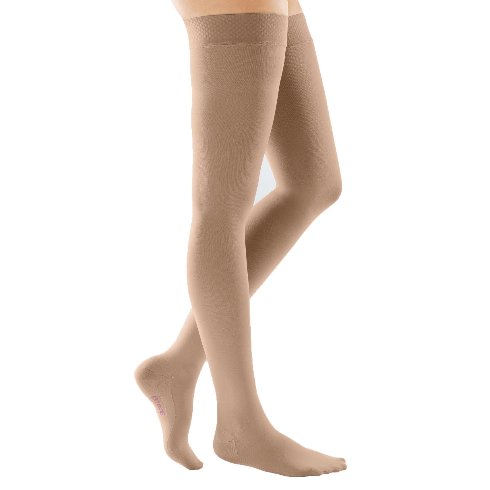 Mediven Comfort 30-40 mmHg Thigh High Compression Stockings for Women with Silicone Top Band - Closed Toe for Varicose Veins & Edema Relief