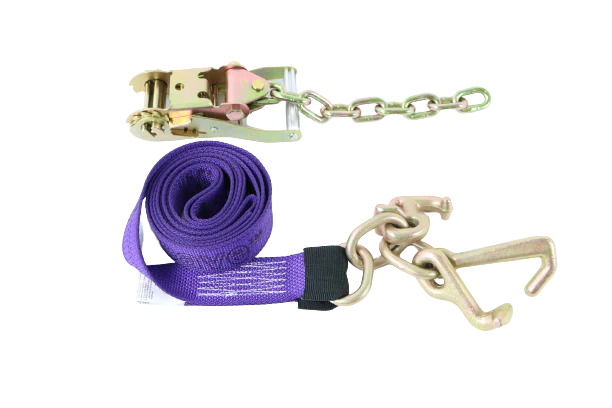 2 Pack of 10' RTJ Diamond Weave Ratchet Straps with Chain Tail - Heavy Duty Tie Down Straps for Trucks, Trailers & Cargo Securing - Perfect for Transporting Motorcycles, ATVs & Furniture