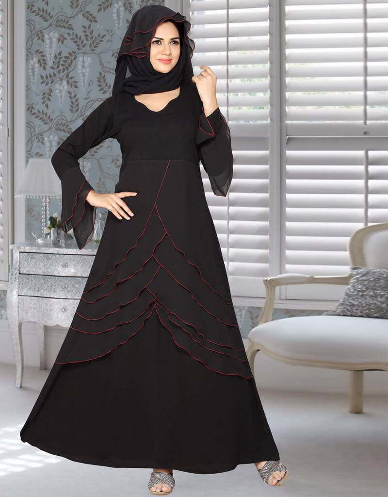 Elegant A-Line Maxi Kaftan Dress with Frill Sleeves - Perfect for Beach Vacations, Summer Parties & Boho Fashion