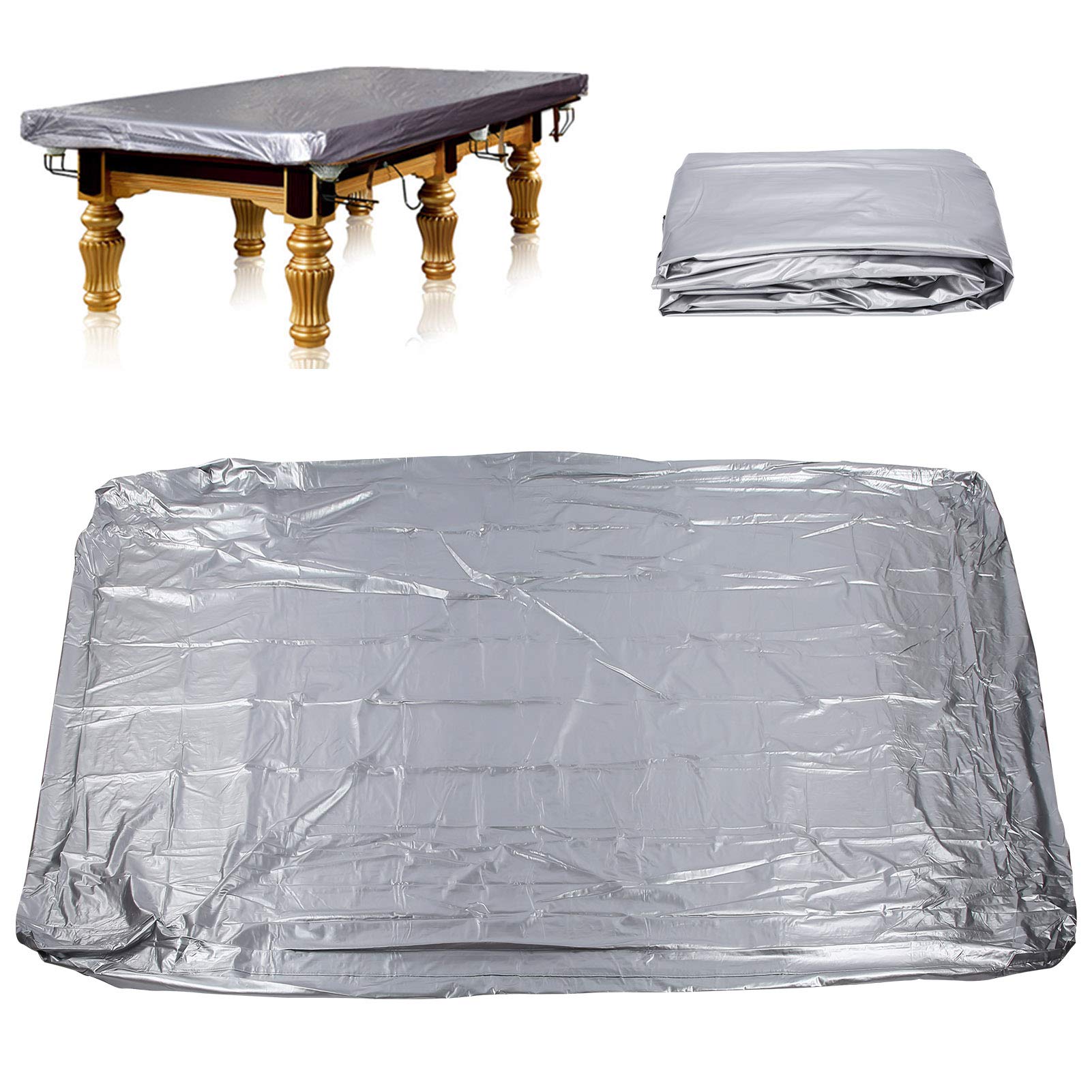 EVTSCAN 9-Foot Heavy Duty Waterproof Billiard Table Cover - Durable Raincoat Fabric, Dustproof & Tearproof Pool Table Protector for Indoor/Outdoor Use - Perfect for Game Rooms, Patios & Weather Protection