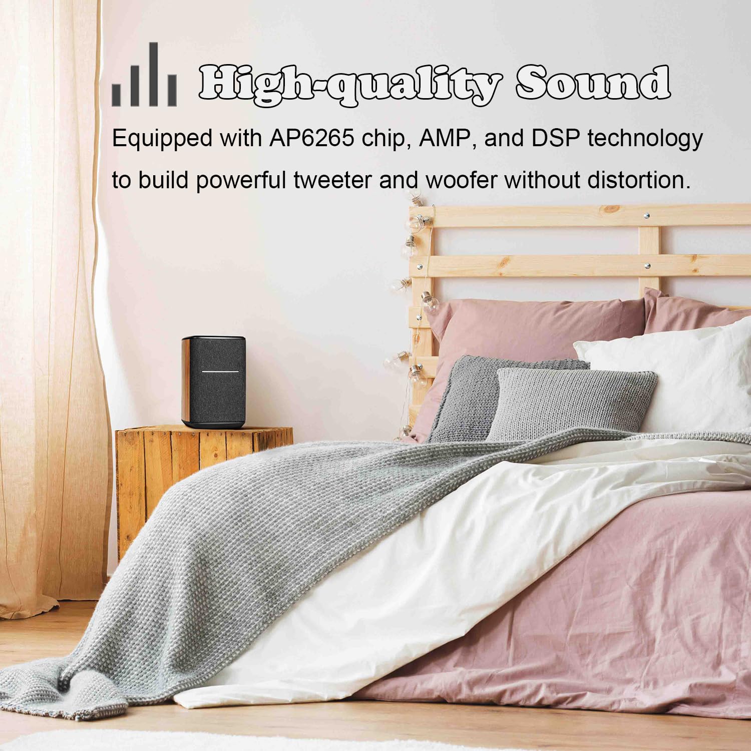 Edifier MS50A WiFi Smart Speaker - 40W RMS Wireless Bluetooth & AirPlay 2 Sound System, Works with Alexa, Spotify & Tidal Connect (No Microphone) - Perfect for Home Audio, Parties & Background Music