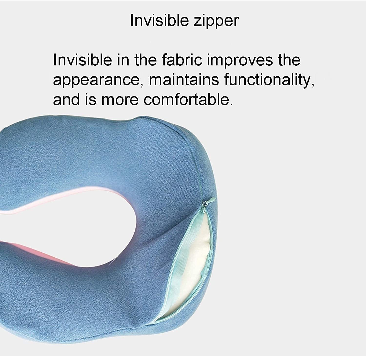 Memory Foam Travel Neck Pillow for Adults - U-Shaped Support Cushion for Chin & Neck Relief | Compact, Lightweight & Portable for Airplane, Car, Train & Camping Trips | Perfect for Long Flights, Road Trips & Outdoor Adventures
