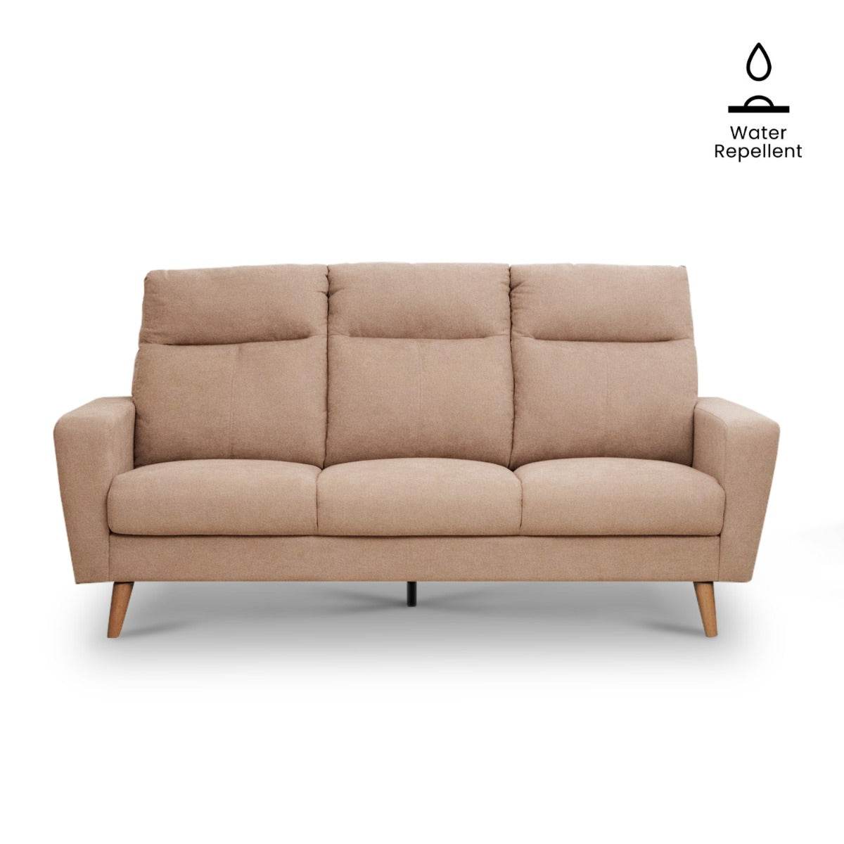 Premium Jessica Belgium Fabric Sofa - Water Repellent, Stain Resistant Upholstery - Perfect for Living Room, Family Room & Home Theater Seating