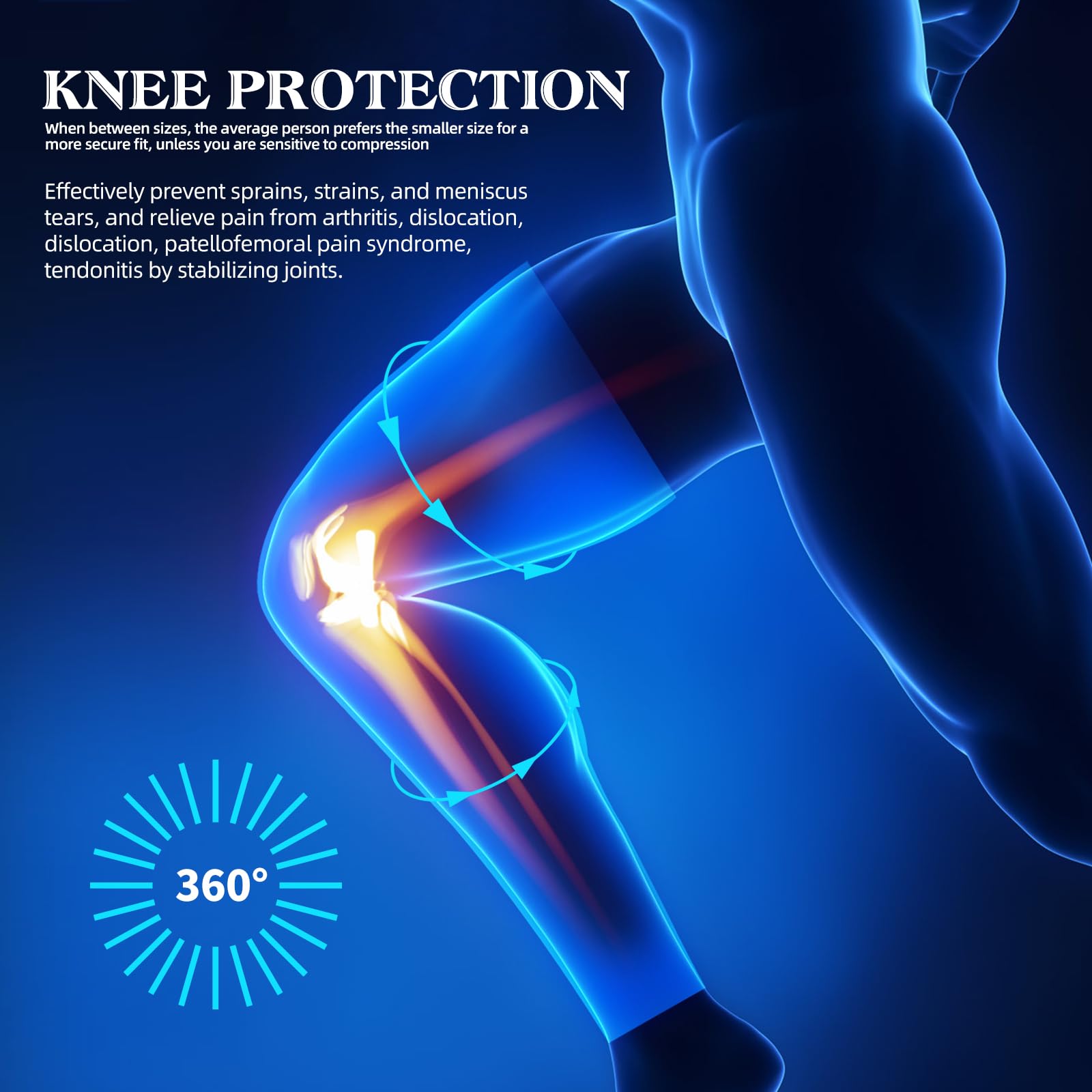 SKDK Copper Compression Leg Sleeves for Men & Women - Knee High Support Sleeves for Basketball, Cycling, Football, Arthritis Relief - Reduce Swelling & Varicose Veins - Perfect for Sports, Workouts & Daily Leg Pain Relief