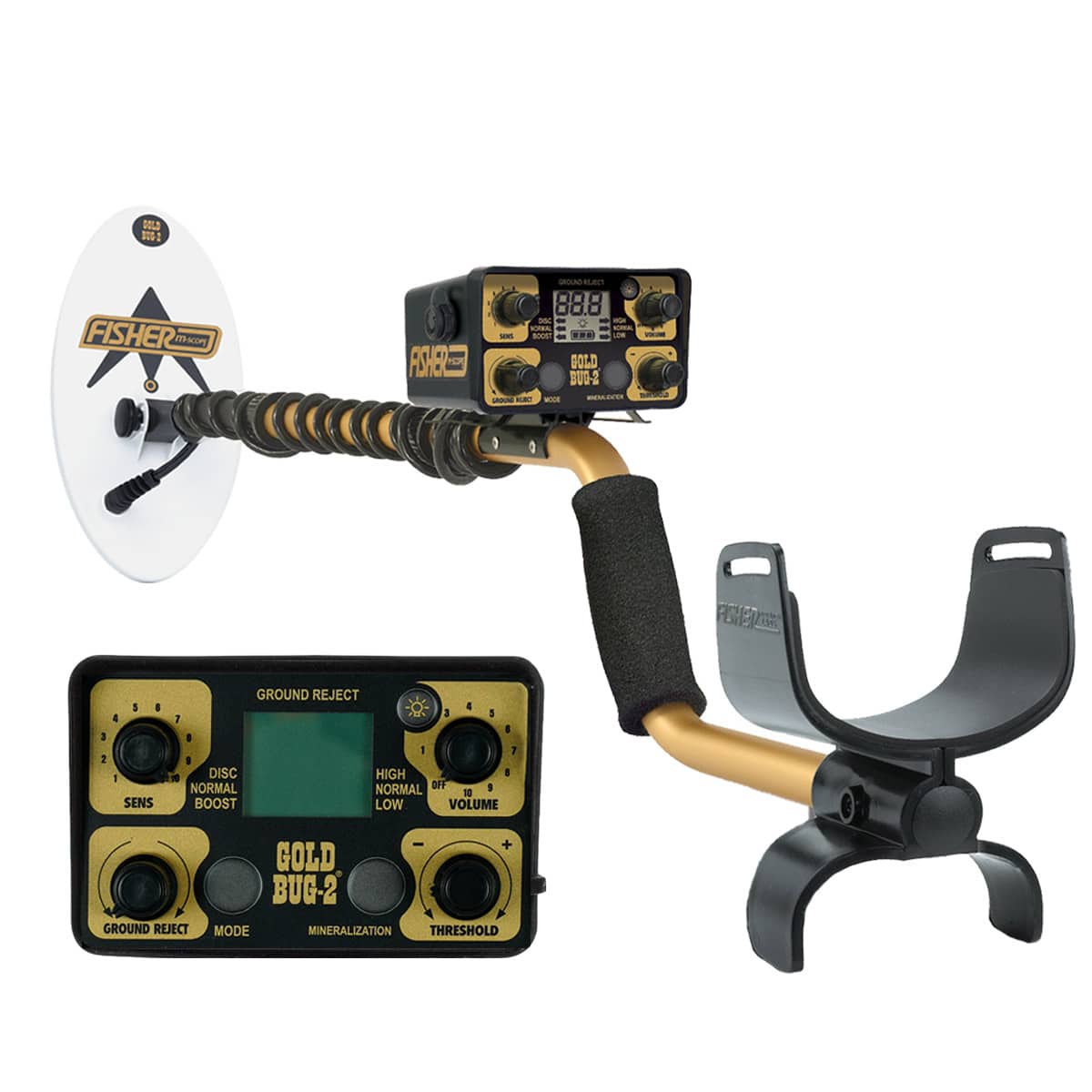 Fisher Gold Bug II Metal Detector - Professional Gold & Metal Detecting Equipment for Treasure Hunting, Prospecting & Outdoor Adventures