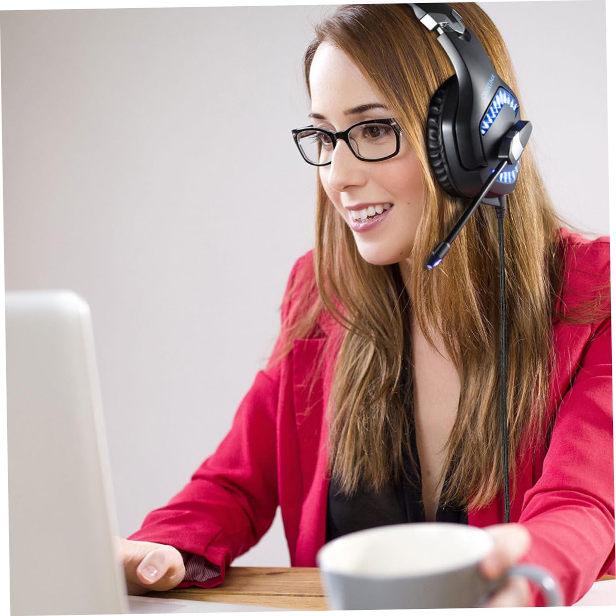 BIUDECO Gaming Headphones with Noise Cancelling Microphone, Soft Headband for PC/PS5/Xbox - Perfect for Online Gaming, Streaming & Work Calls