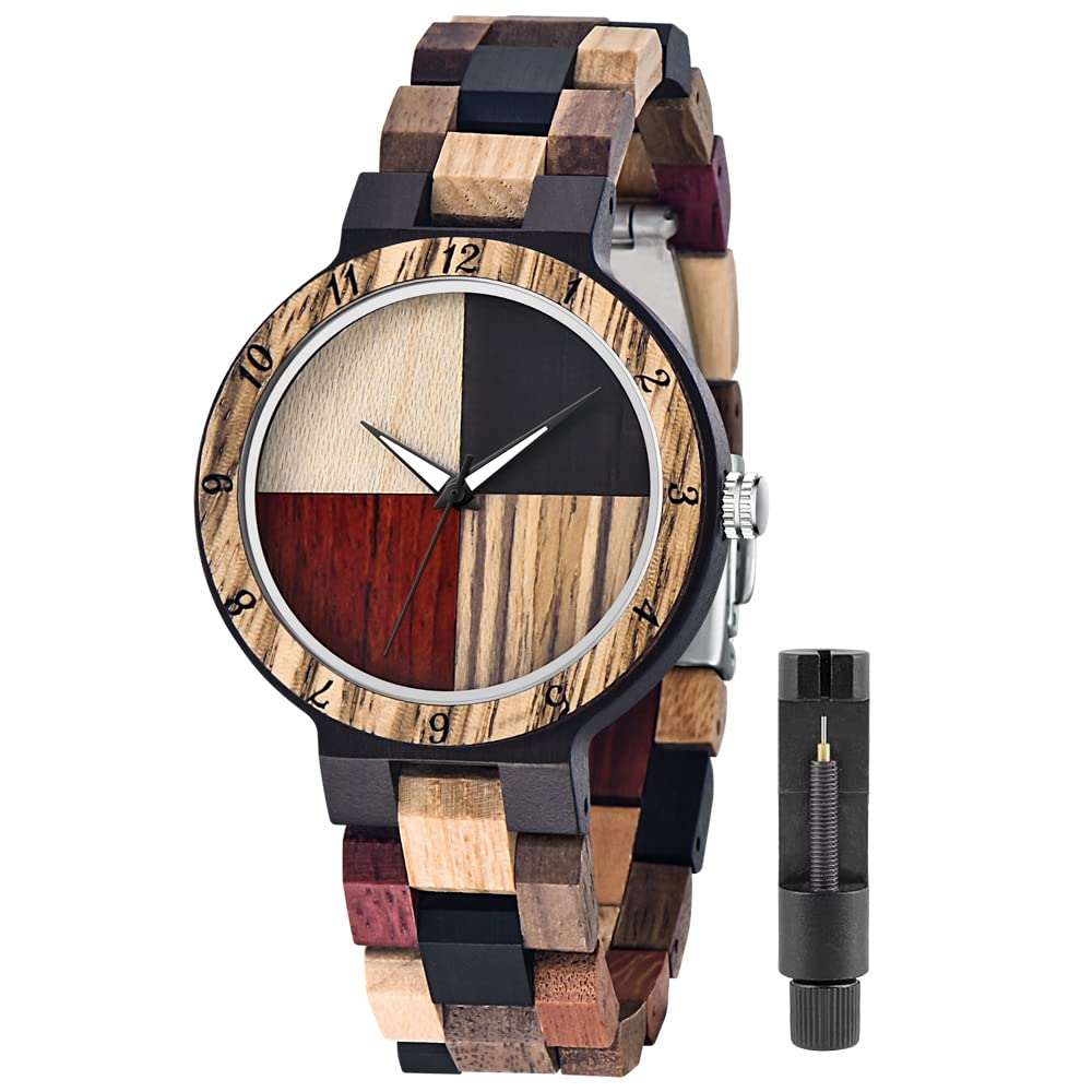 Women's Wooden Watch with All Wood Strap - Classic Analog Bamboo Watch for Women & Couples | Eco-Friendly Fashion Accessory for Casual Wear, Office & Outdoor Activities