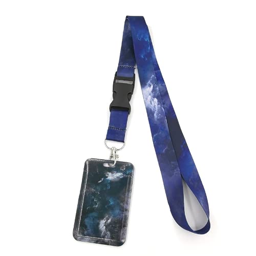 ANNELE Nebula Starry Sky Lanyard - Detachable Keychain for Car Keys, ID Badges & Name Tags | Multi-Purpose Neck Strap for Work, School & Events | Phone Lanyard for Convenient Access